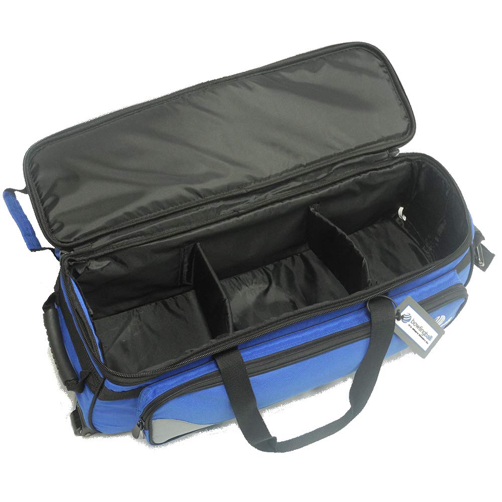 Pyramid Path Triple Tote Roller Plus Bowling Bag with Detachable Shoe Compartment (Fits US Men's Size 15) - Lightweight Travel Luggage with Accessory Pockets | Perfect for Gym, Bowling, Business Trips & Weekend Getaways