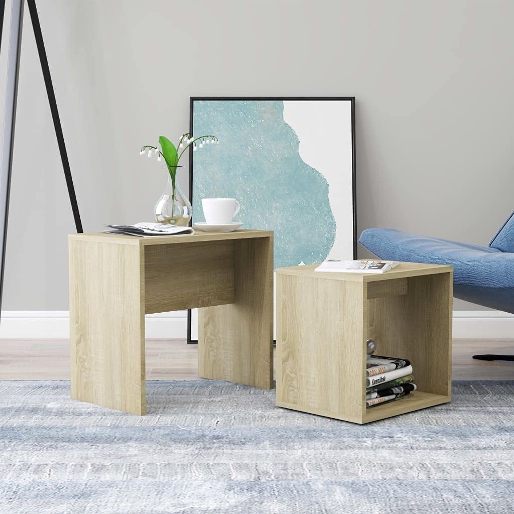 Sonoma Oak End Table Set - 18.9