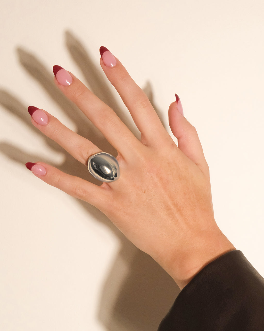Solara Polished Dome Statement Ring - Elegant Silver Jewelry for Women | Perfect for Parties, Weddings & Special Occasions