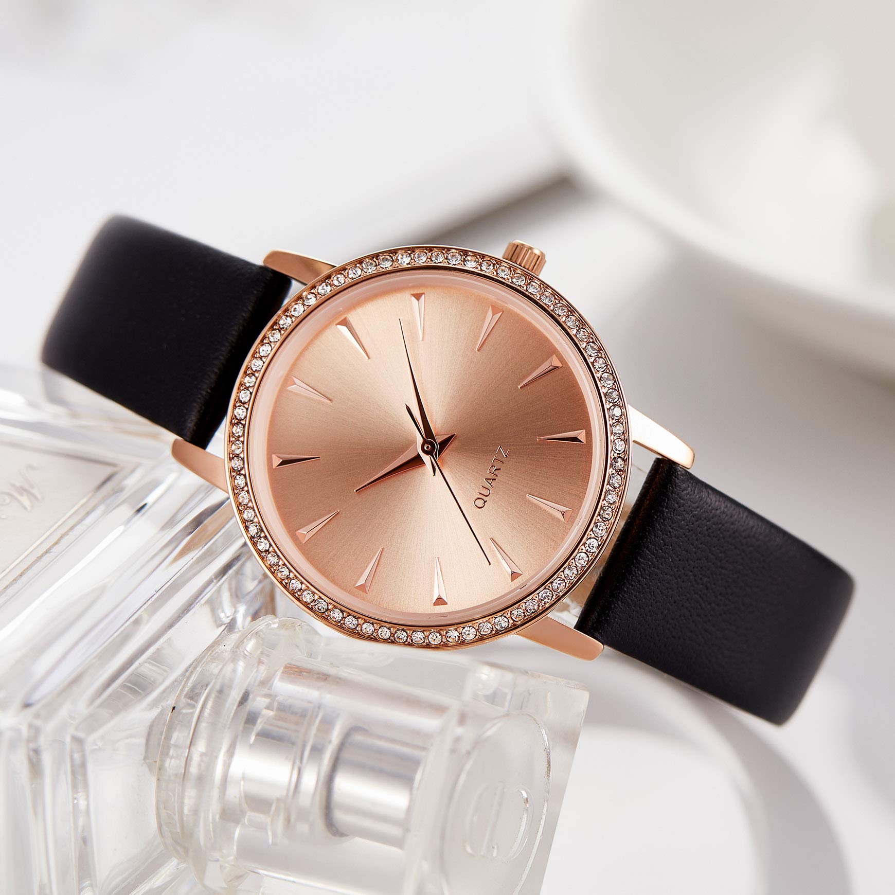 Elegant TIME100 Women's Watches - Slim Minimalist Analog Quartz Watch with Leather Band, Waterproof & Casual Dress Design | Perfect for Office, Daily Wear & Special Occasions