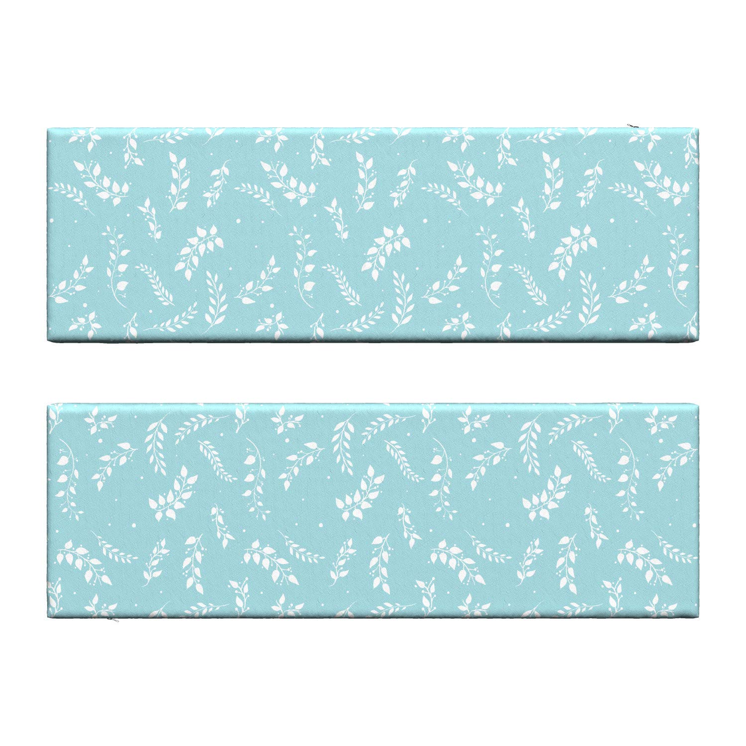 Ambesonne 2-Piece Tree Bench Cushion Set - Blooming Branches with Delicate Leaves Design, 45