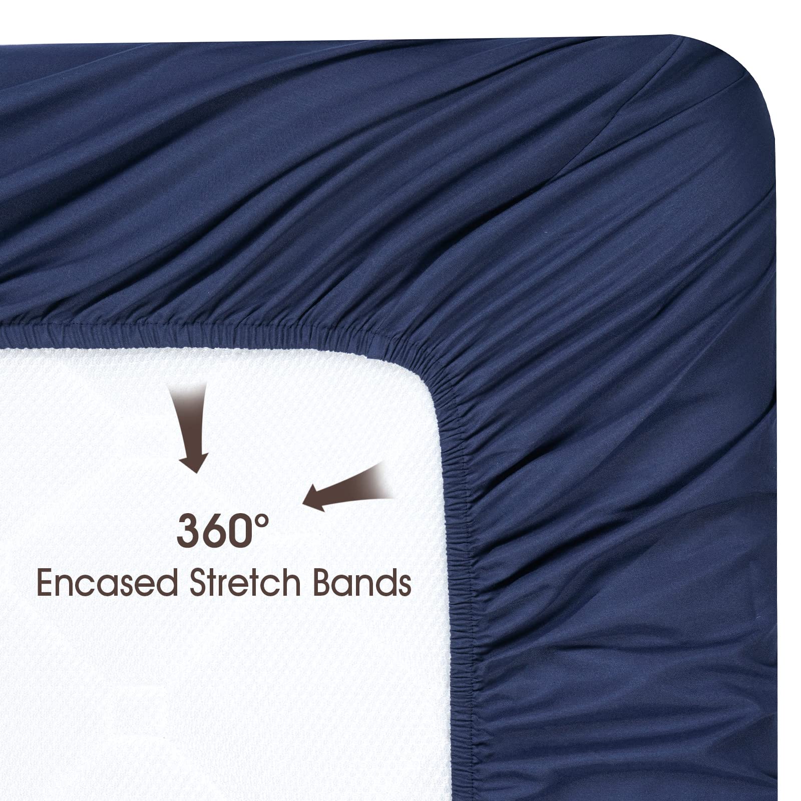 3 Pack Soft Bassinet Sheets for Baby Boys - Dinosaur Print Breathable Crib Sheets, No Slip Universal Fit for Most Cradles & Bassinets, Navy Blue - Perfect for Nursery, Daycare & Travel