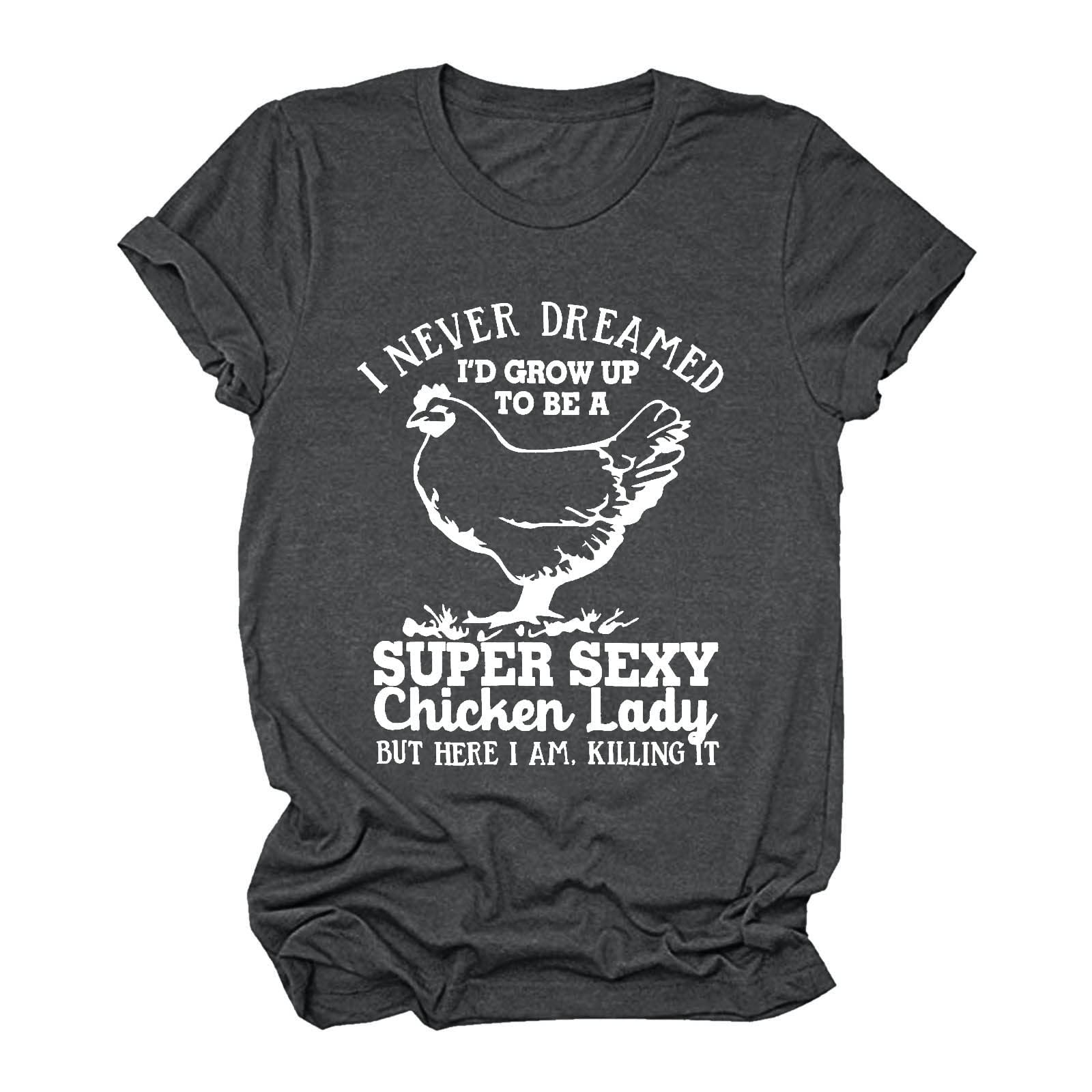 Littleice Women's Casual Letter Printed Round Neck Short Sleeve T-Shirt - Comfortable Cotton Tee for Everyday Wear, Street Style & Summer Outfits