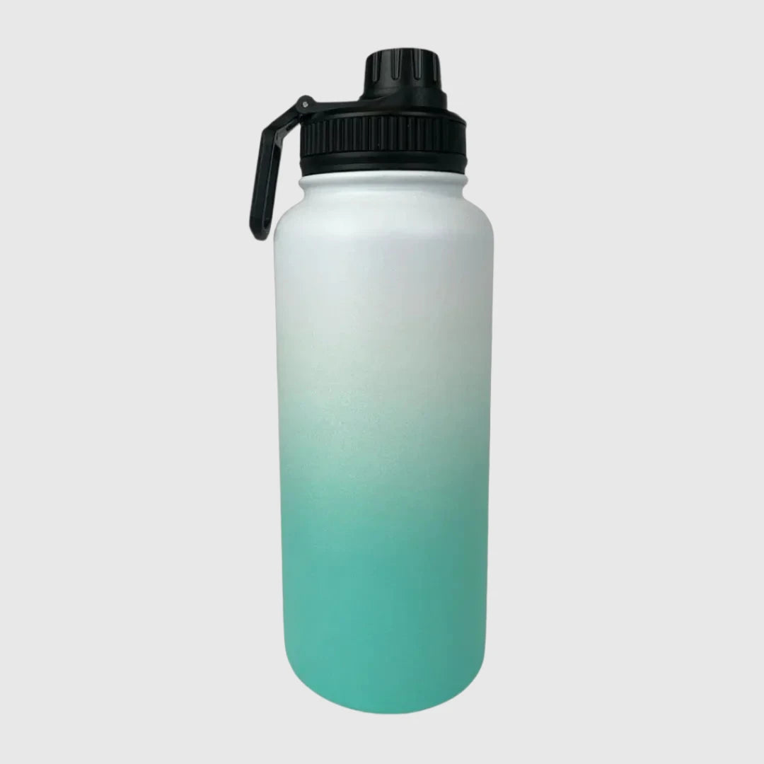 Premium Ocean Aqua Insulated Stainless Steel Water Bottle - 32oz (950ml) - Leak Proof, BPA Free - Perfect for Gym, Hiking, Travel & Outdoor Activities