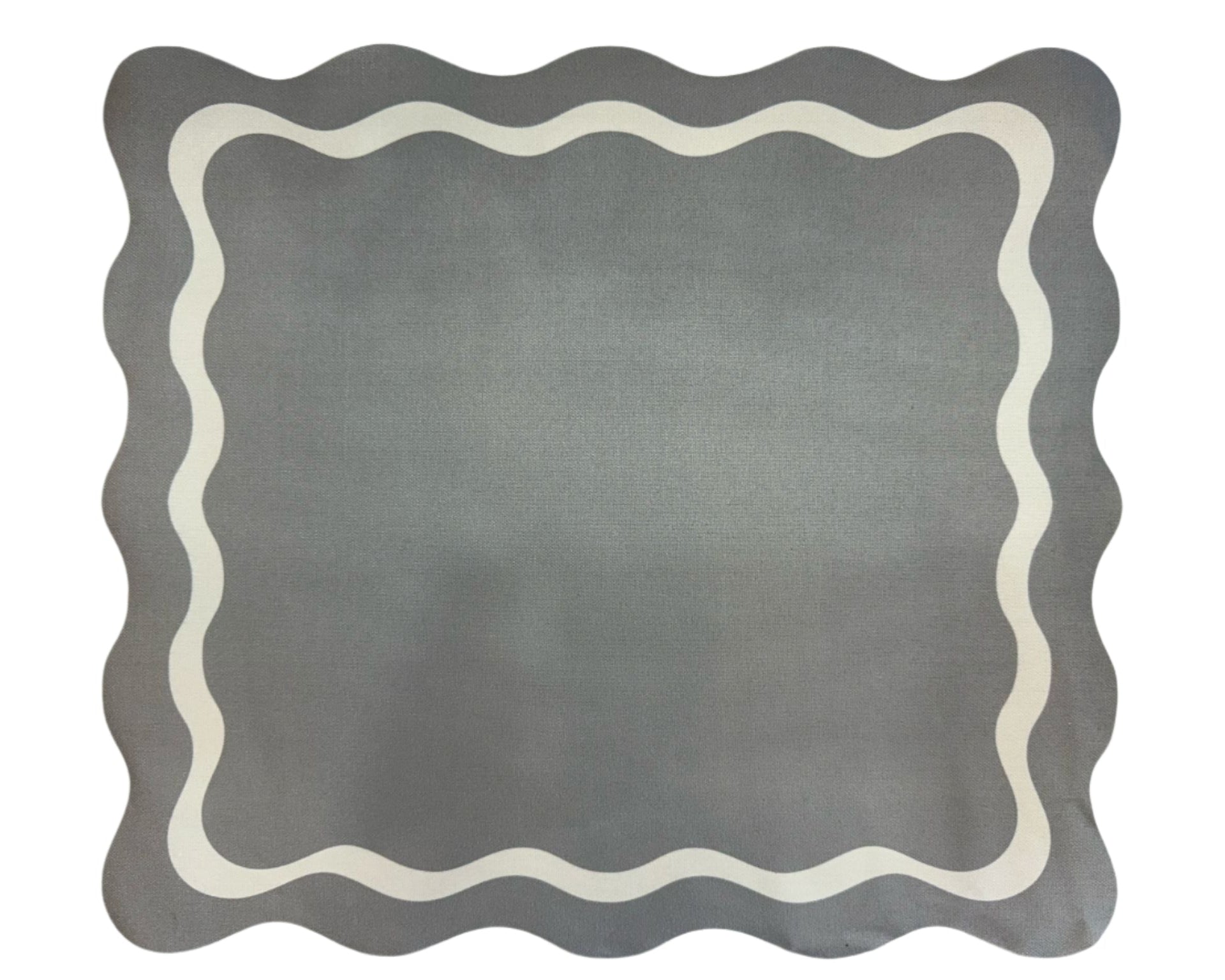 Premium Rectangular Die-Cut Placemats - Set of 4 in Elegant Grey & Cream Colors - Perfect for Dining Tables, Kitchen Countertops, and Home Decor