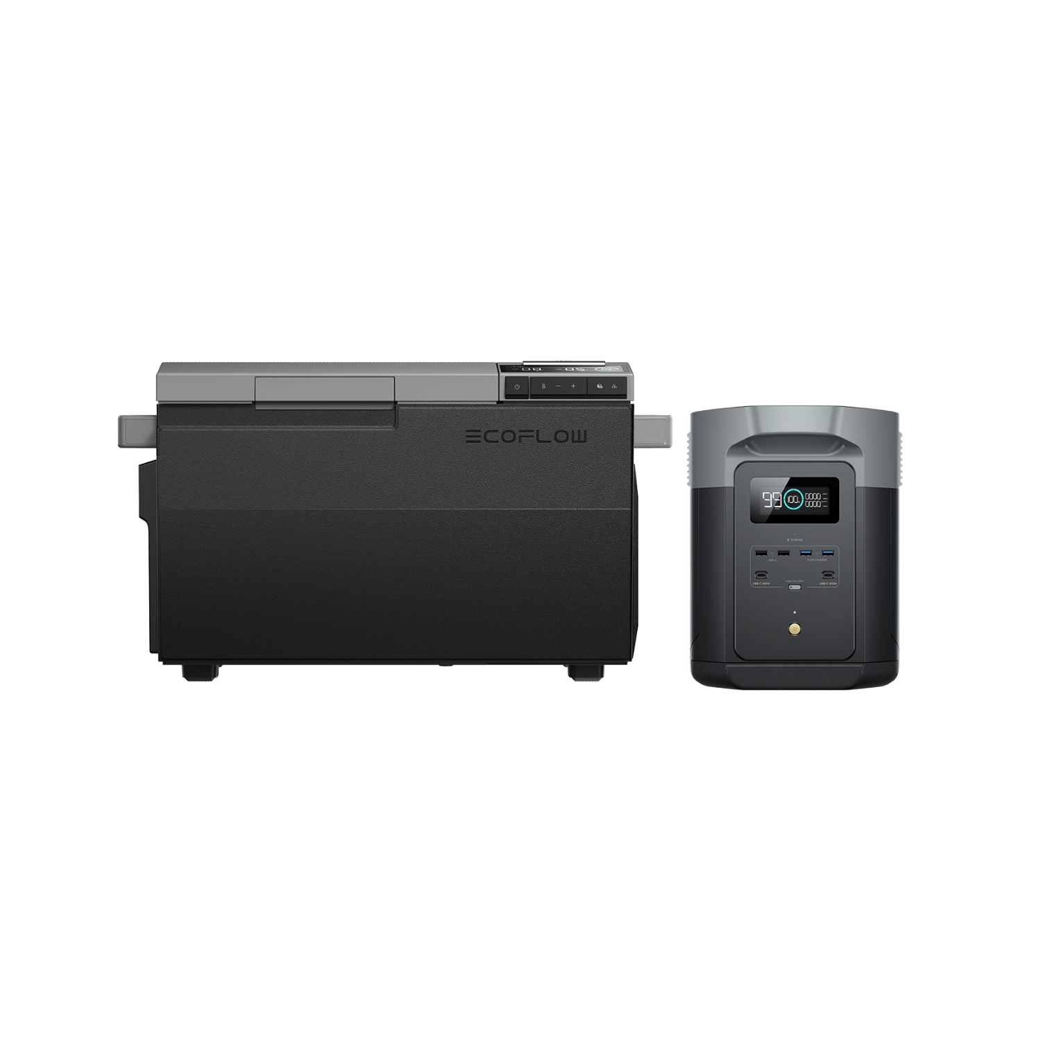 EcoFlow GLACIER Portable Refrigerator & EcoFlow DELTA 2 Max Solar Generator - Perfect for Camping, RV Trips & Emergency Power Backup