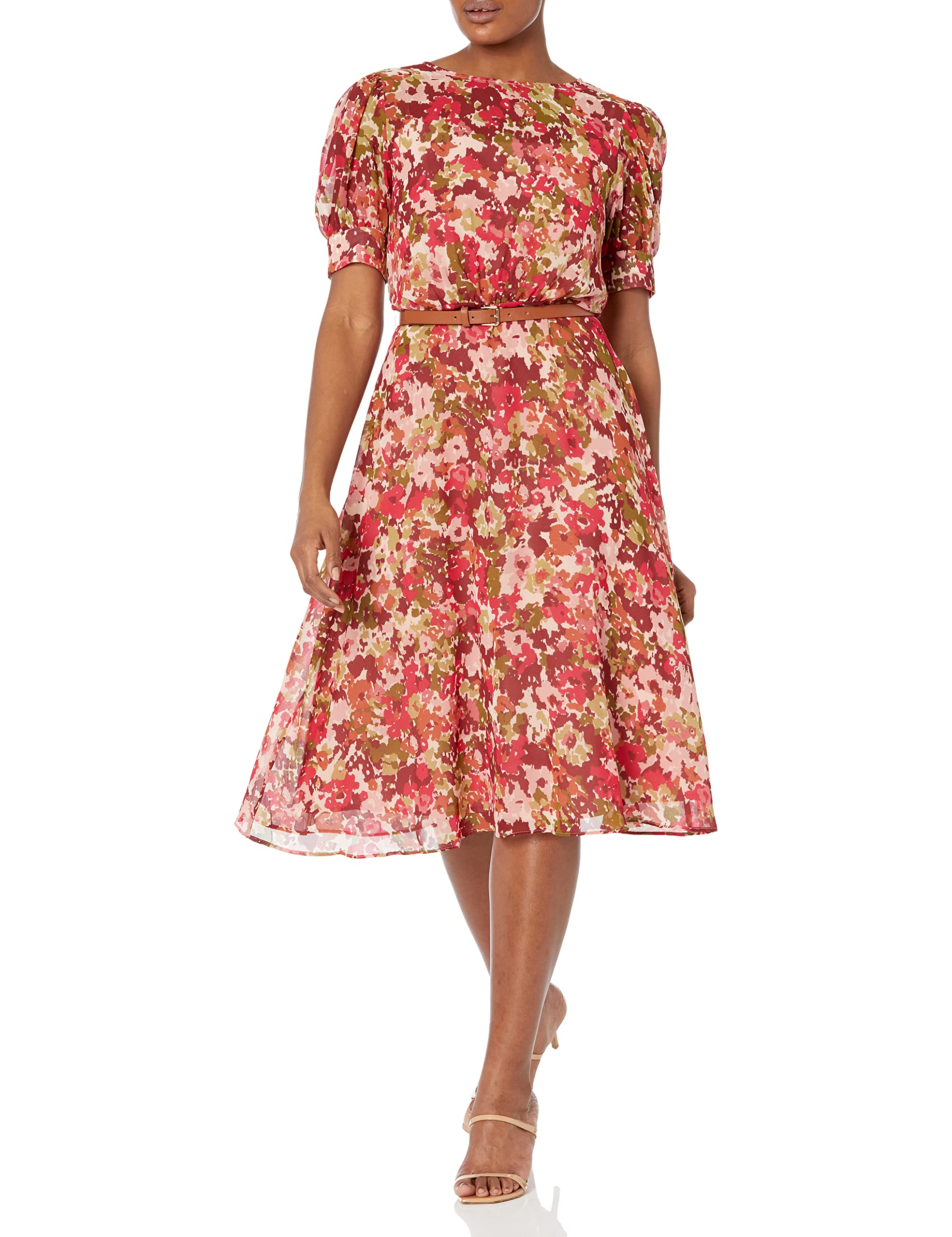 Maggy London Women's Empire Waist Midi Dress for Work & Events