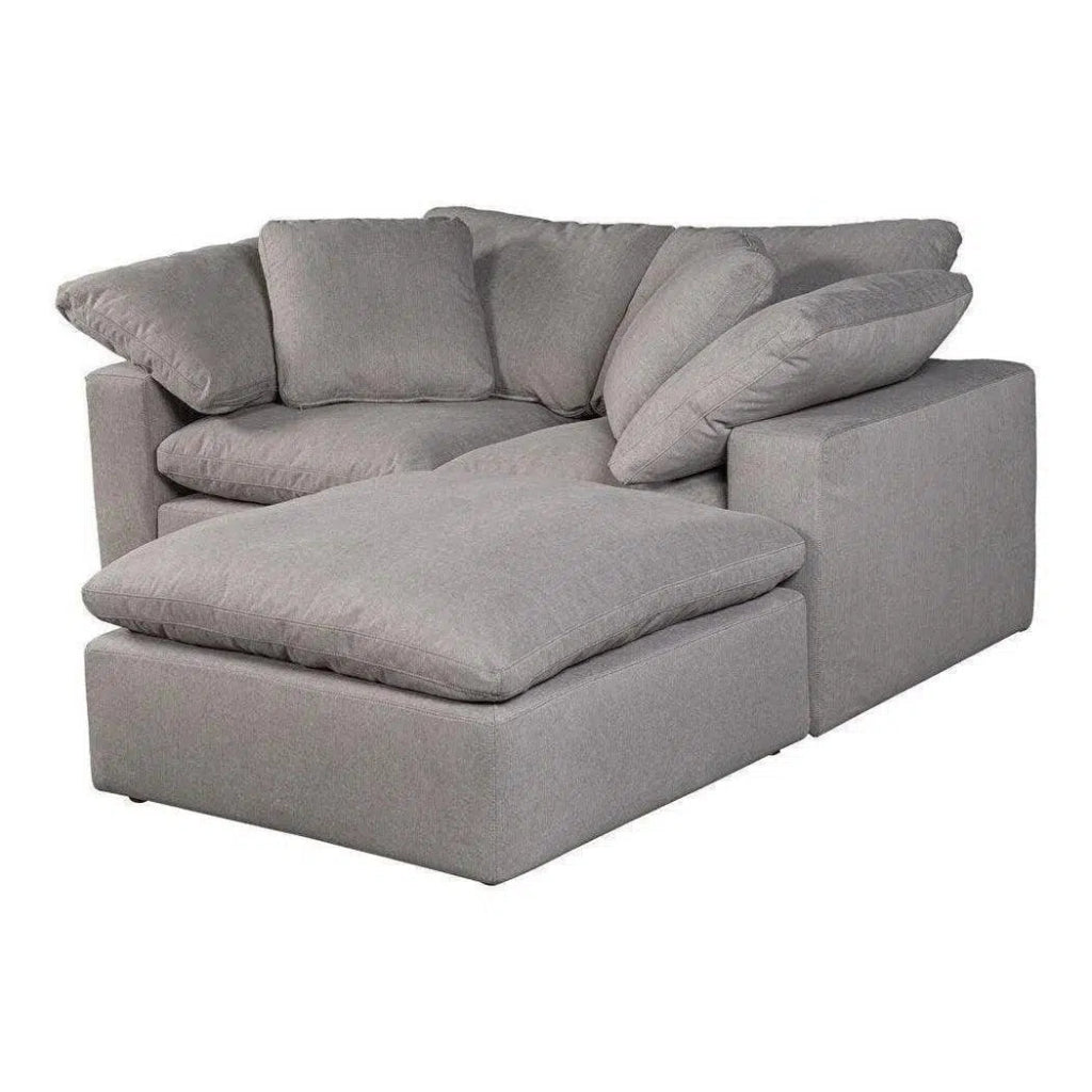 3-Piece Stain-Resistant Condo Grey Modular Sectional Sofa Set for Small Spaces - Perfect for Apartments, Condos, and Cozy Living Rooms