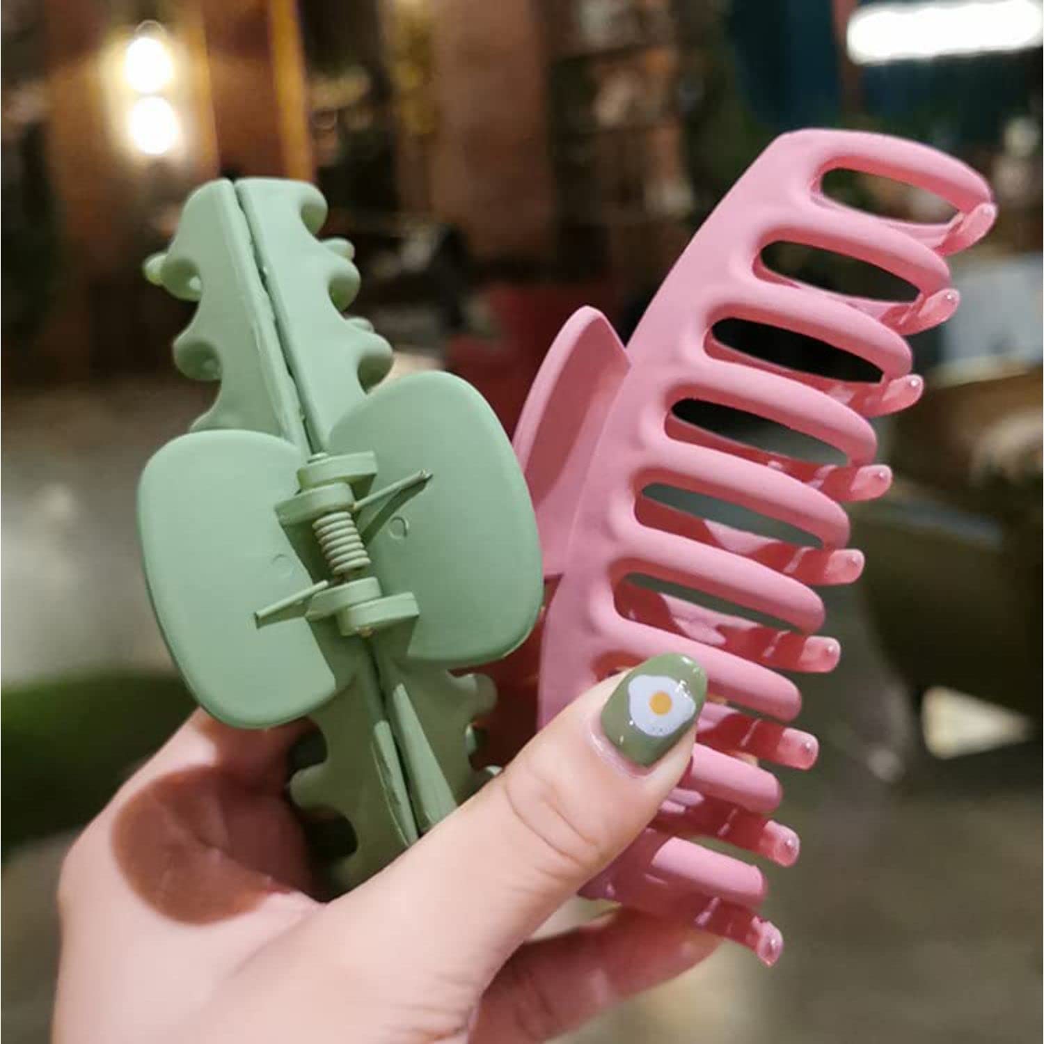 Large Hair Claw Clips for Women - 4PCs Long Hair Accessories for Styling