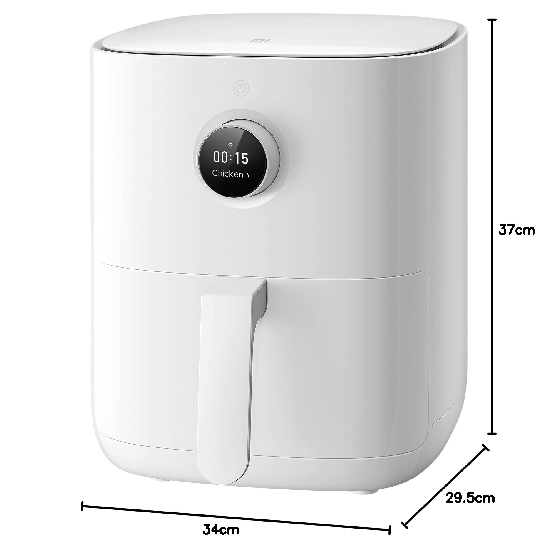 XIAOMI Mi Smart Air Fryer 3.5L - OLED Touchscreen, App Control, Dual Cooking Zones (40-200°C) - Healthy Oil-Free Frying for French Fries, Chicken Wings & Family Meals