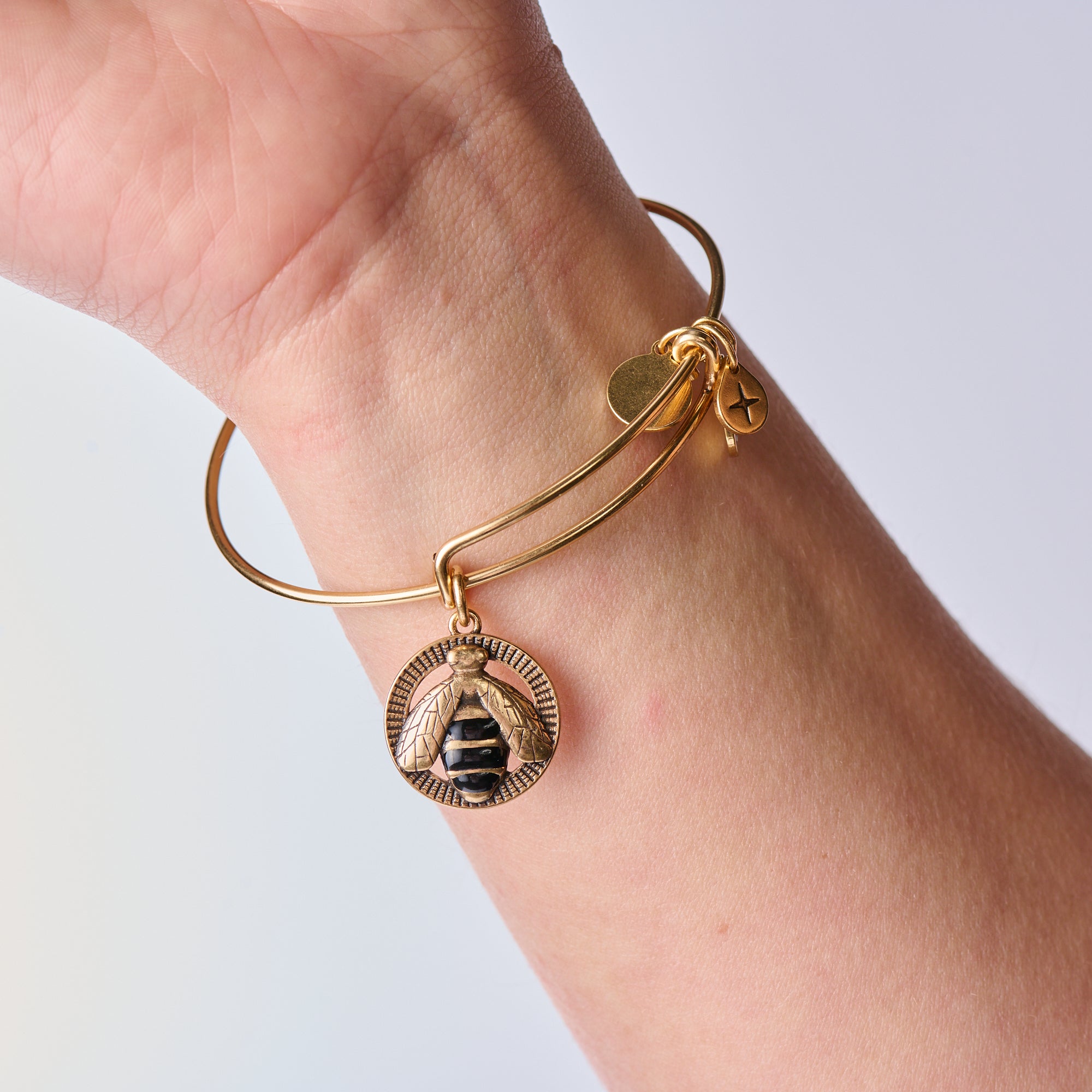 Bee Charm Bangle - Elegant Honeycomb Design Adjustable Bracelet for Women | Perfect for Boho Fashion, Nature Lovers & Everyday Wear