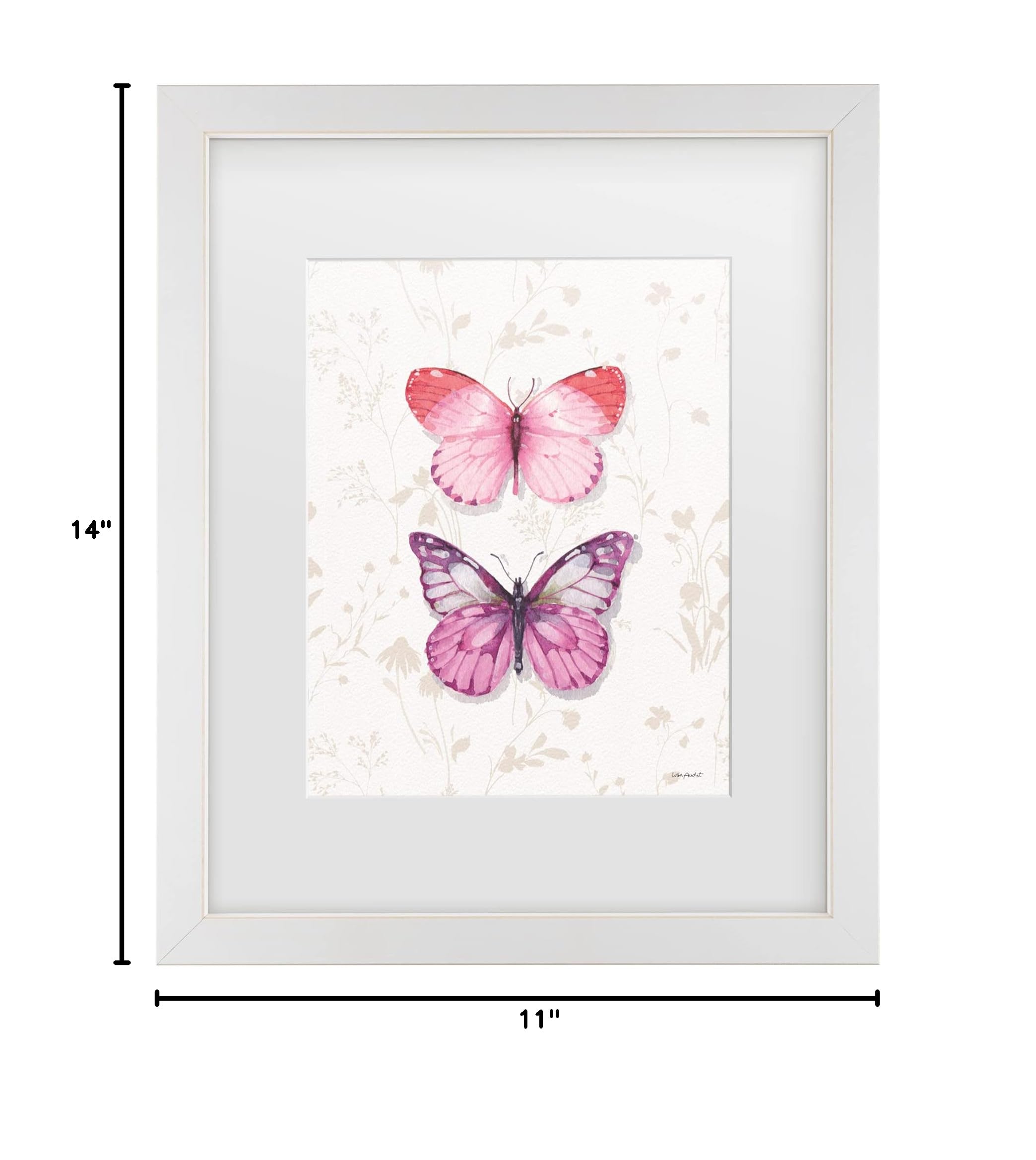 Lisa Audit 'Obviously Pink 10A' Floral Canvas Wall Art Print - Modern Pink Flower Painting for Living Room, Bedroom & Office Decor
