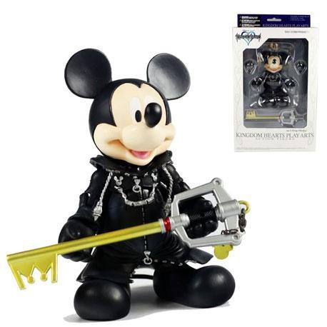 Kingdom Hearts Play Art Action Figure No.3 King Mickey - Collectible Anime Character Toy for Display & Gaming Enthusiasts - Perfect for Cosplay, Gift Giving & Anime Decor