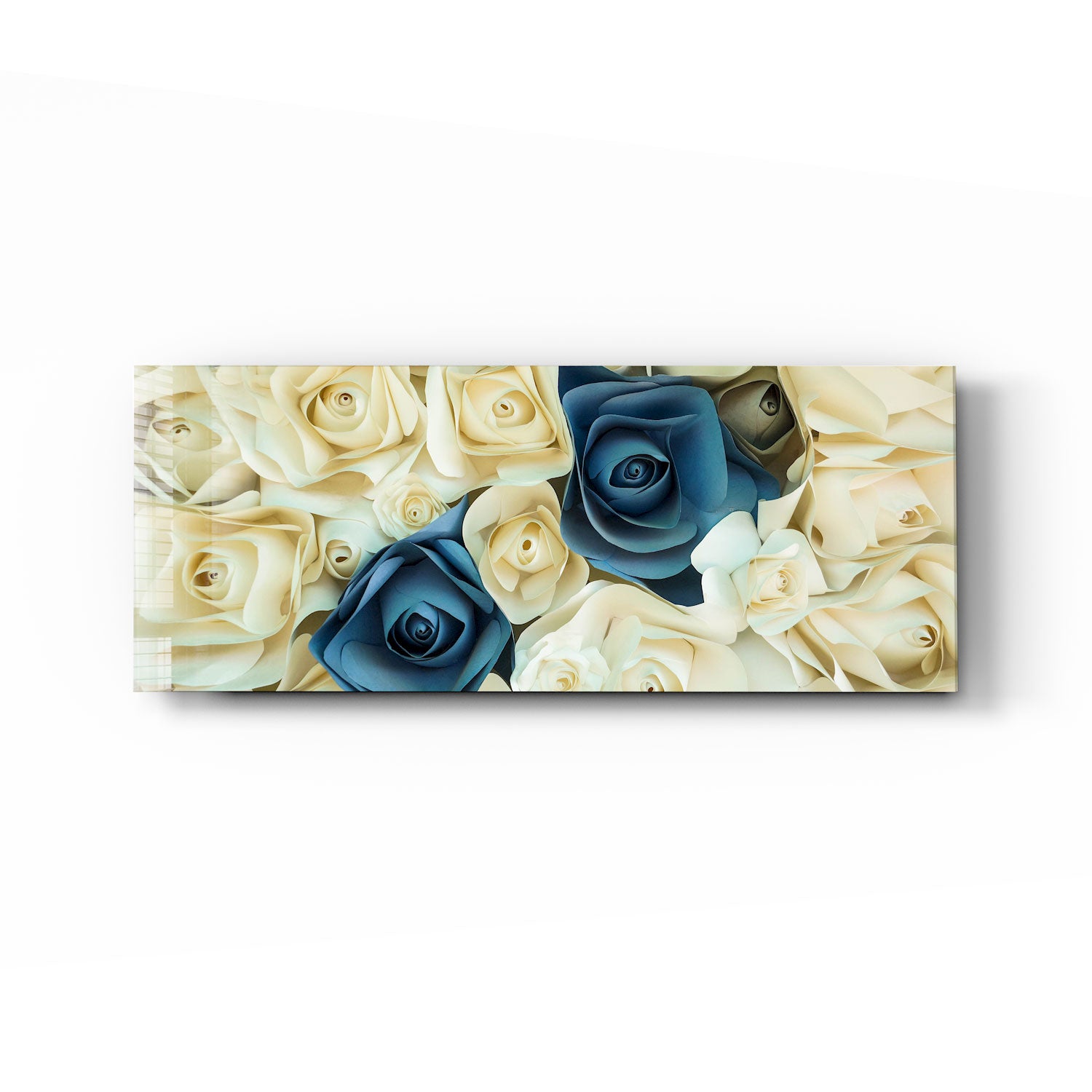 White & Blue Roses Bouquet - Premium Fresh Flowers for Weddings, Anniversaries & Home Decor | Panoramic Floral Arrangement