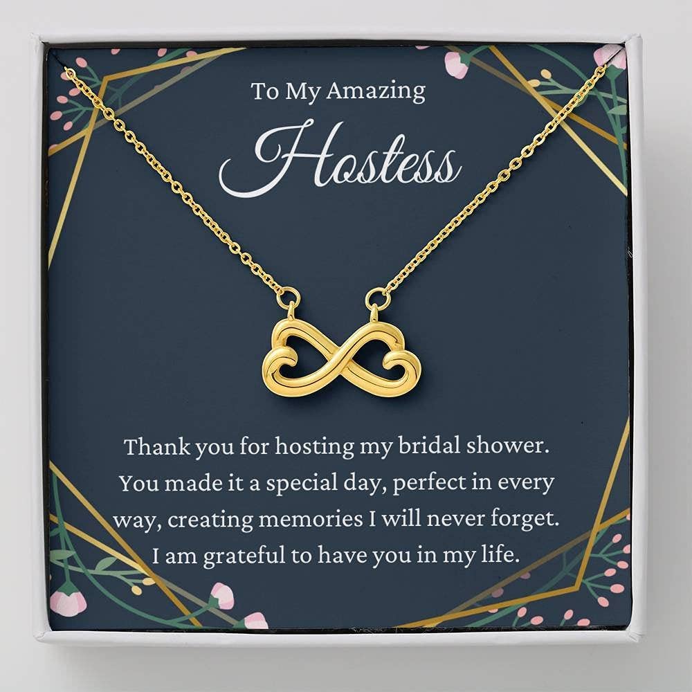 Infinity Hearts - Elegant Hostess Gifts for Bridal Showers, Wedding Party Favors & Thank You Presents | Perfect for Bridal Shower Hosts, Wedding Planners & Party Hostesses | HLT11812