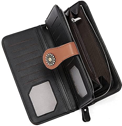 BROMEN Women's Fashion Leather Backpack Purse - Large Designer Travel Shoulder Bag with Matching Wallet | Perfect for Work, Commute & Weekend Getaways