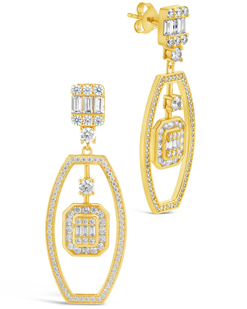 Kendall CZ Drop Earrings for Women - Elegant Cubic Zirconia Dangle Earrings | Perfect for Parties, Weddings & Evening Events