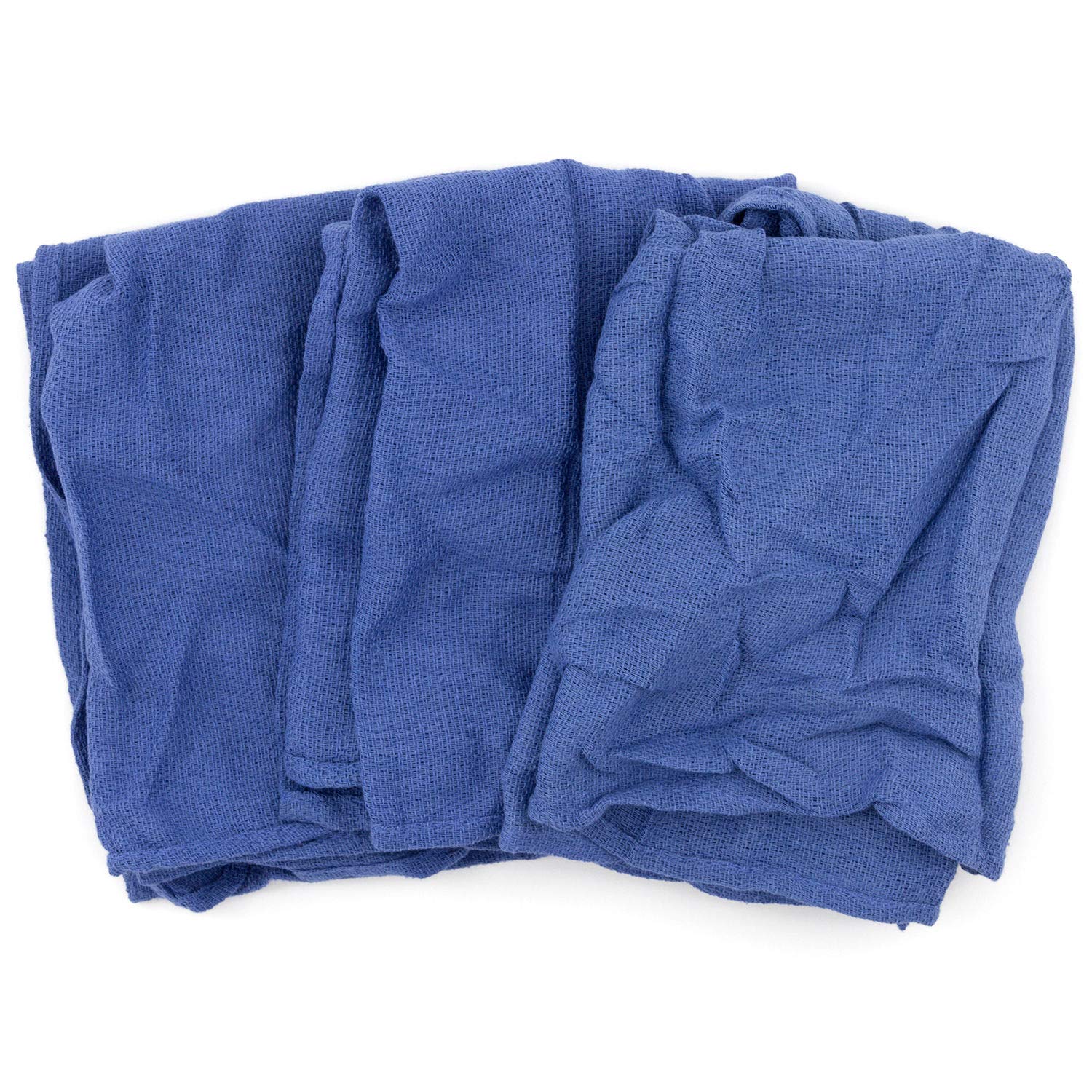 Hospeco 100% Cotton Reclaimed Surgical Huck Towels - Blue, 50 Lbs Bulk Pack | Medical Grade, Absorbent & Durable for Hospitals, Clinics & Industrial Use