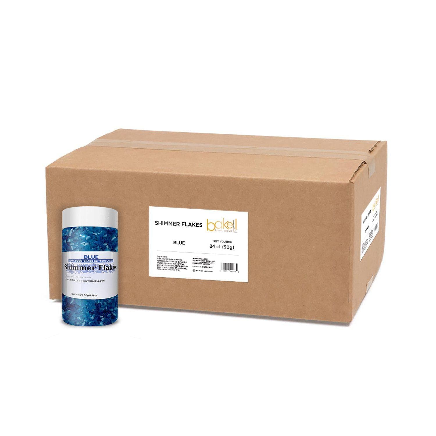 Premium Blue Edible Glitter Flakes for Baking & Cake Decorating - Bulk Wholesale - Perfect for Cupcakes, Cookies, Desserts & DIY Crafts