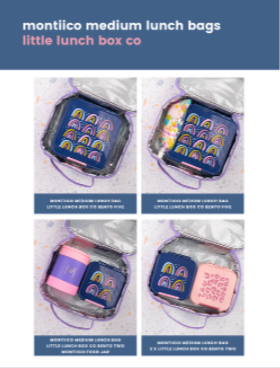Montii.Co Medium Insulated Lunch Bag for Work & School - Leakproof Safari Design, Perfect for Office, Picnics & Outdoor Activities
