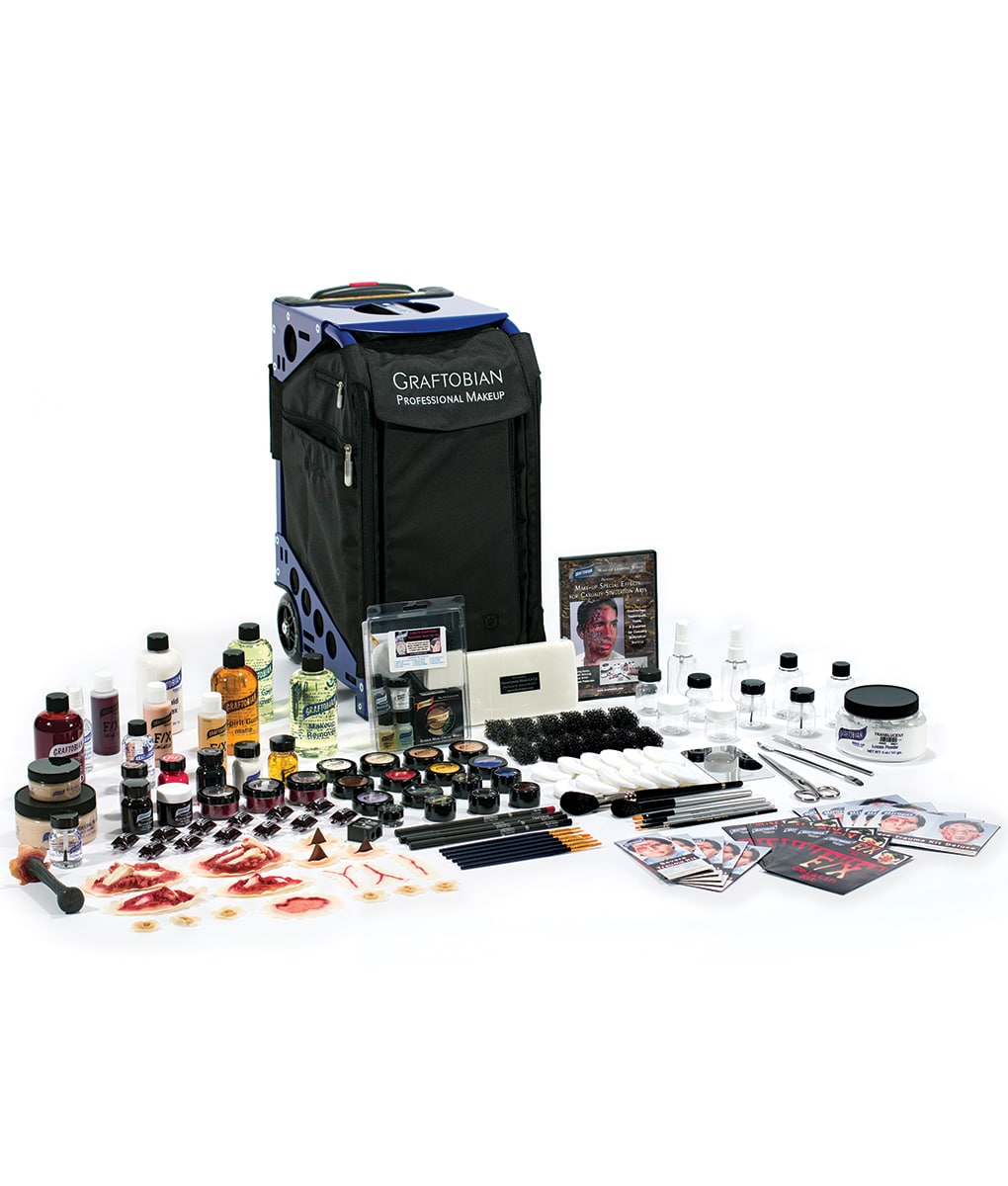 Professional Deluxe EMS Moulage Special FX Makeup Kit for Halloween, Cosplay & Movie Effects - Realistic Wound Simulation for Theater & SFX Artists