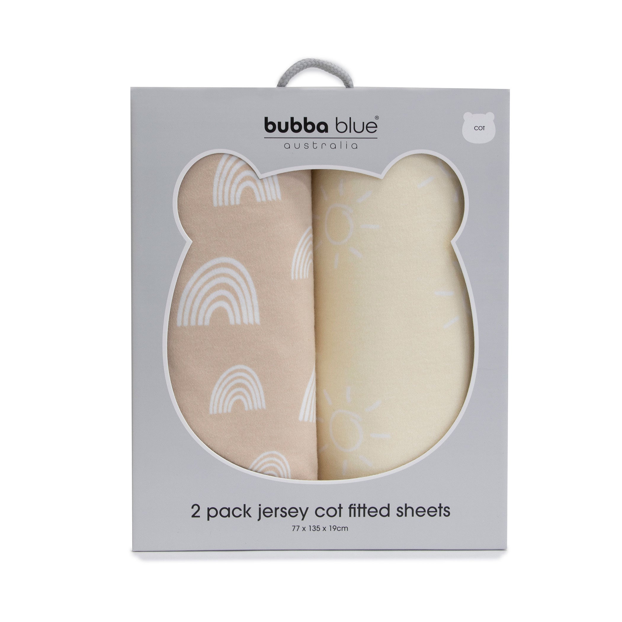Nordic 2-Pack Jersey Cotton Fitted Sheets - Soft Vanilla & Latte Colors - Perfect for Crib, Toddler Bed & Nursery Decor