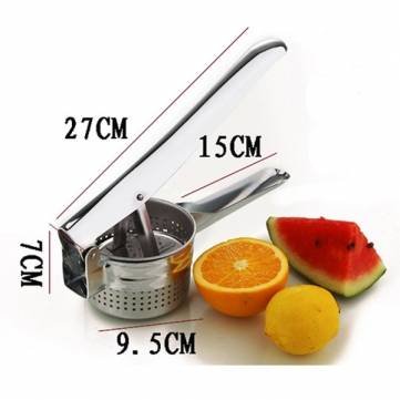 Premium Stainless Steel Potato Ricer - Manual Masher & Juicer for Vegetables, Fruits - Perfect for Making Baby Food, Smooth Purees, and Healthy Juices at Home