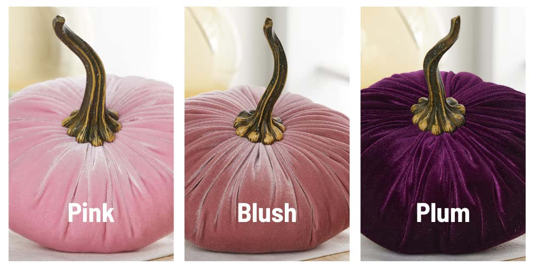 12 Pack 9 Inch Velvet Pumpkins - Bulk Wholesale Fall Home Decor, Handmade Autumn Decorations for Thanksgiving, Table Centerpiece, Mantel Display, and Seasonal Home Styling