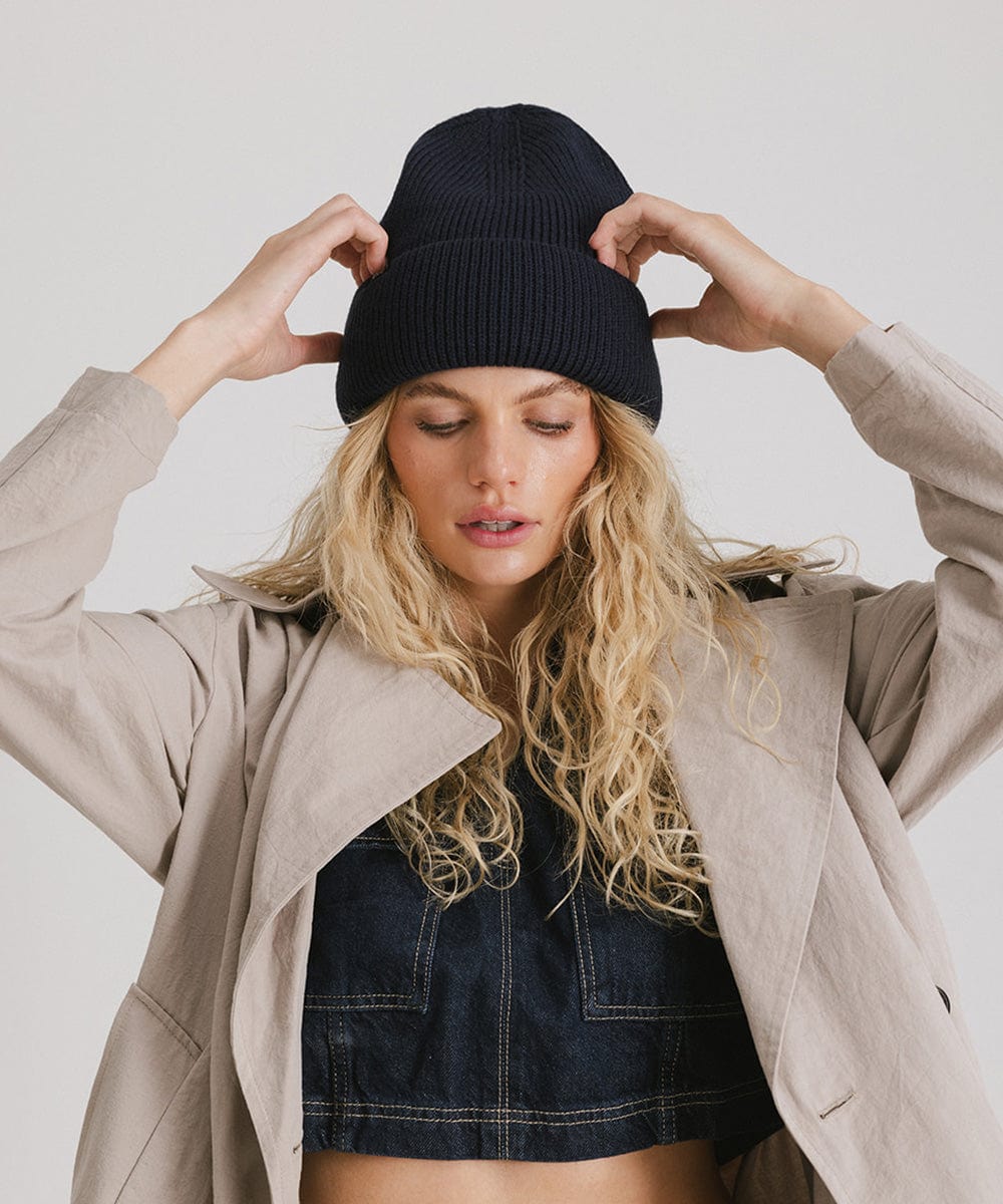 Lou Oversized Knit Beanie - Soft Chunky Winter Hat for Women & Men - Perfect for Cold Weather, Skiing, and Outdoor Activities