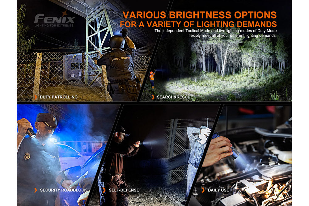 Fenix TK35UE V2.0 2000 Lumen Rechargeable Tactical Flashlight - Open Box - Perfect for Camping, Hiking & Emergency Preparedness