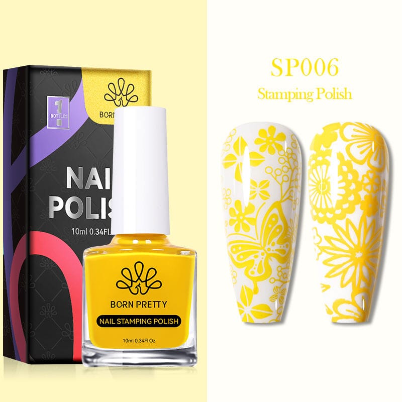 Born Pretty Stamping Nail Polish Kit - Floral & Geometric Nail Art Designs for DIY Manicures at Home or Salon Use
