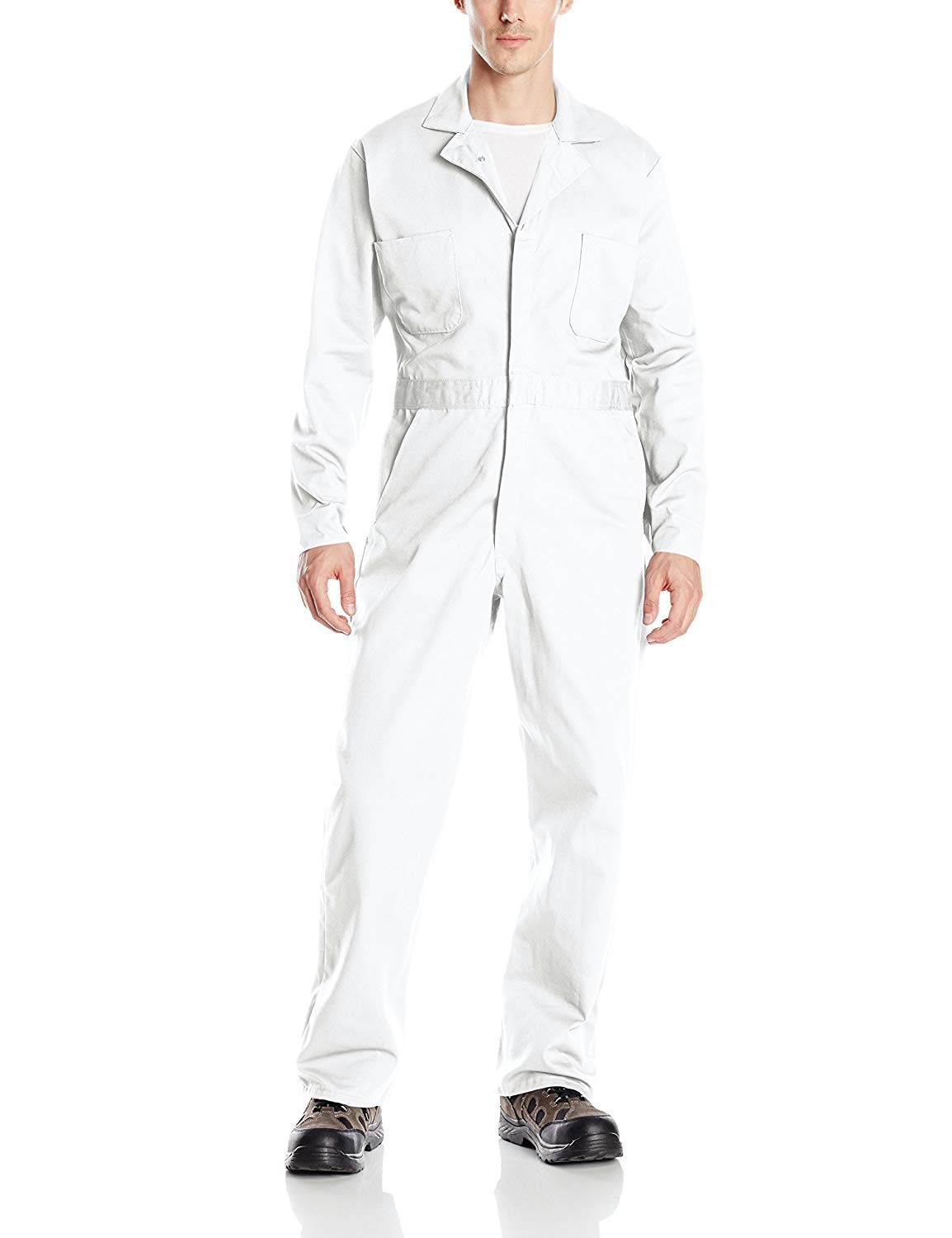 Red Kap Men's Button Front Cotton Coverall - Durable Workwear for Mechanics, Painters & Industrial Use - Comfortable & Breathable for All-Day Wear