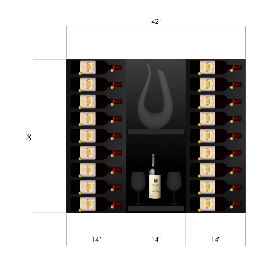 Blue Grouse THE WINE BAR MINI VINdustry Wine Wall - Premium Wine Storage Rack for Home Bars, Restaurants & Wine Cellars - Perfect for Displaying Wine Bottles in Style