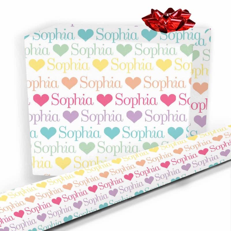 Personalized Birthday Wrapping Paper with Custom Name - 58