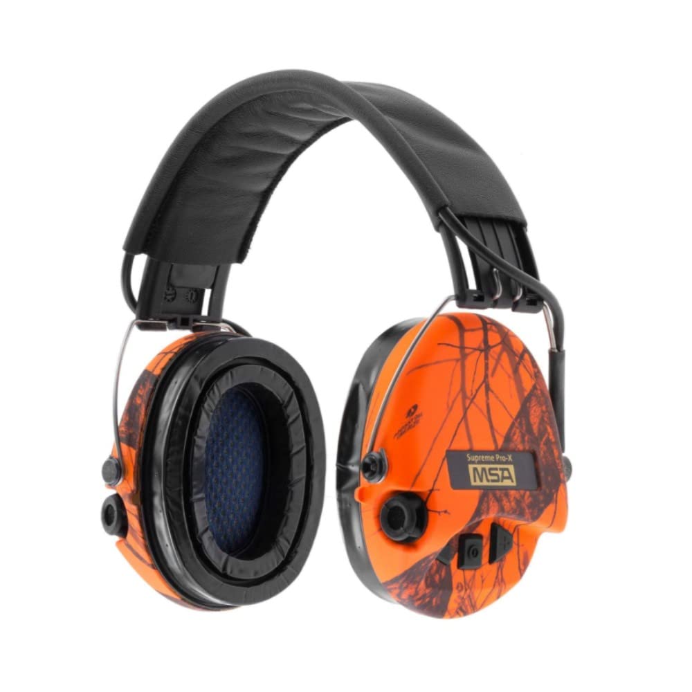 Sordin Supreme Pro-X Blaze LED Headphones with Leather Headband & Gel Earseals - Premium Hearing Protection for Shooting, Hunting & Outdoor Activities