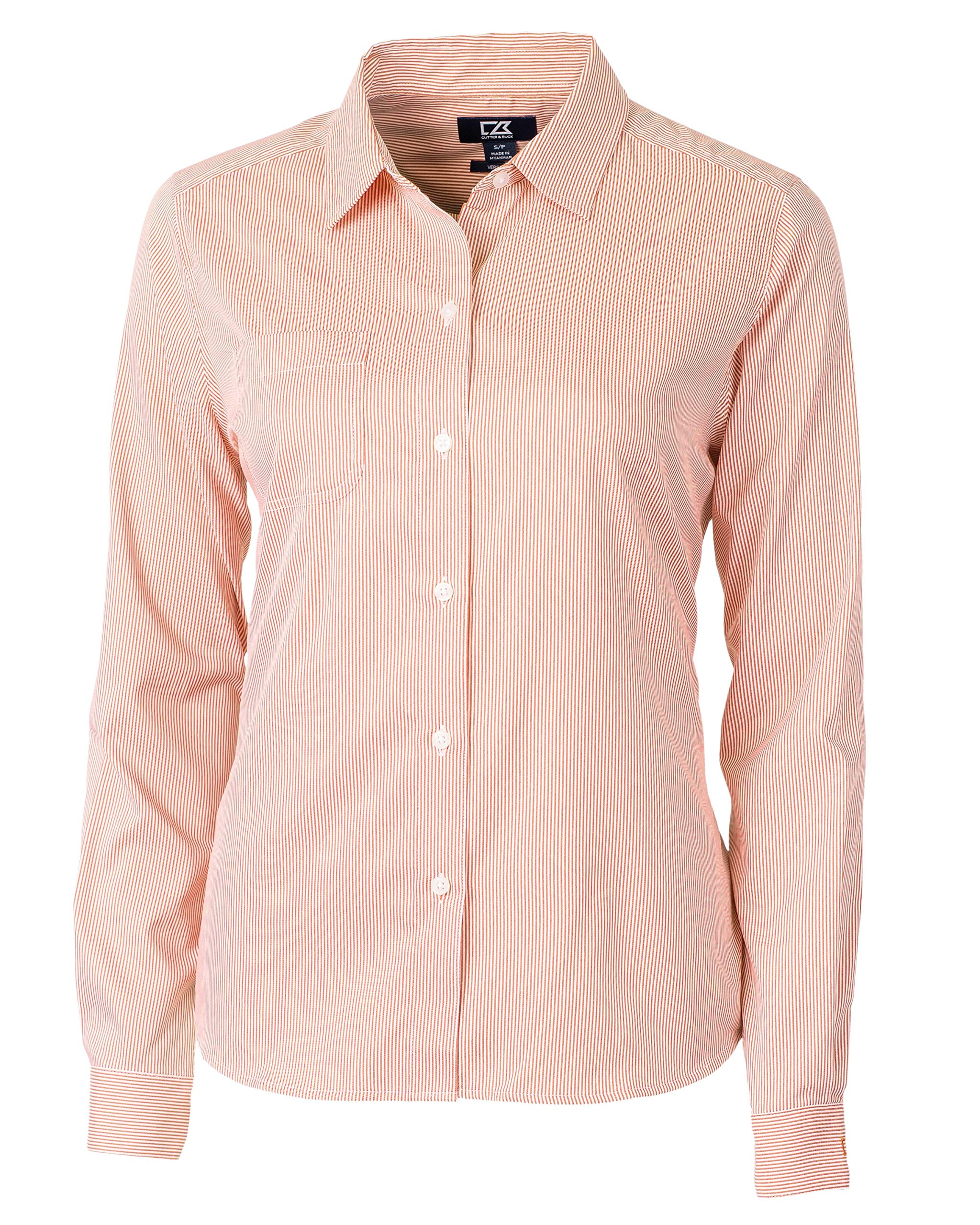 Cutter & Buck Women's Long Sleeve Button-Down Shirt - Soft Comfortable Work Blouse for Office & Business Casual Wear