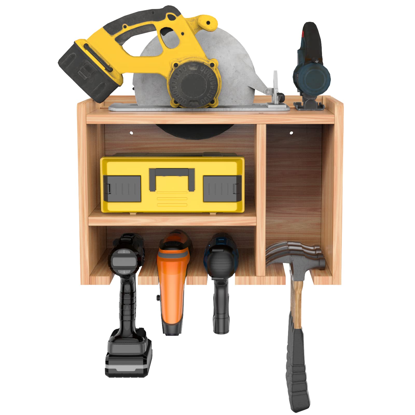 Oududianzi Power Tool Organizer & Charging Station - Wall Mount Drill Holder Shelf for Cordless Tool Storage | Perfect for Garage, Workshop & DIY Projects