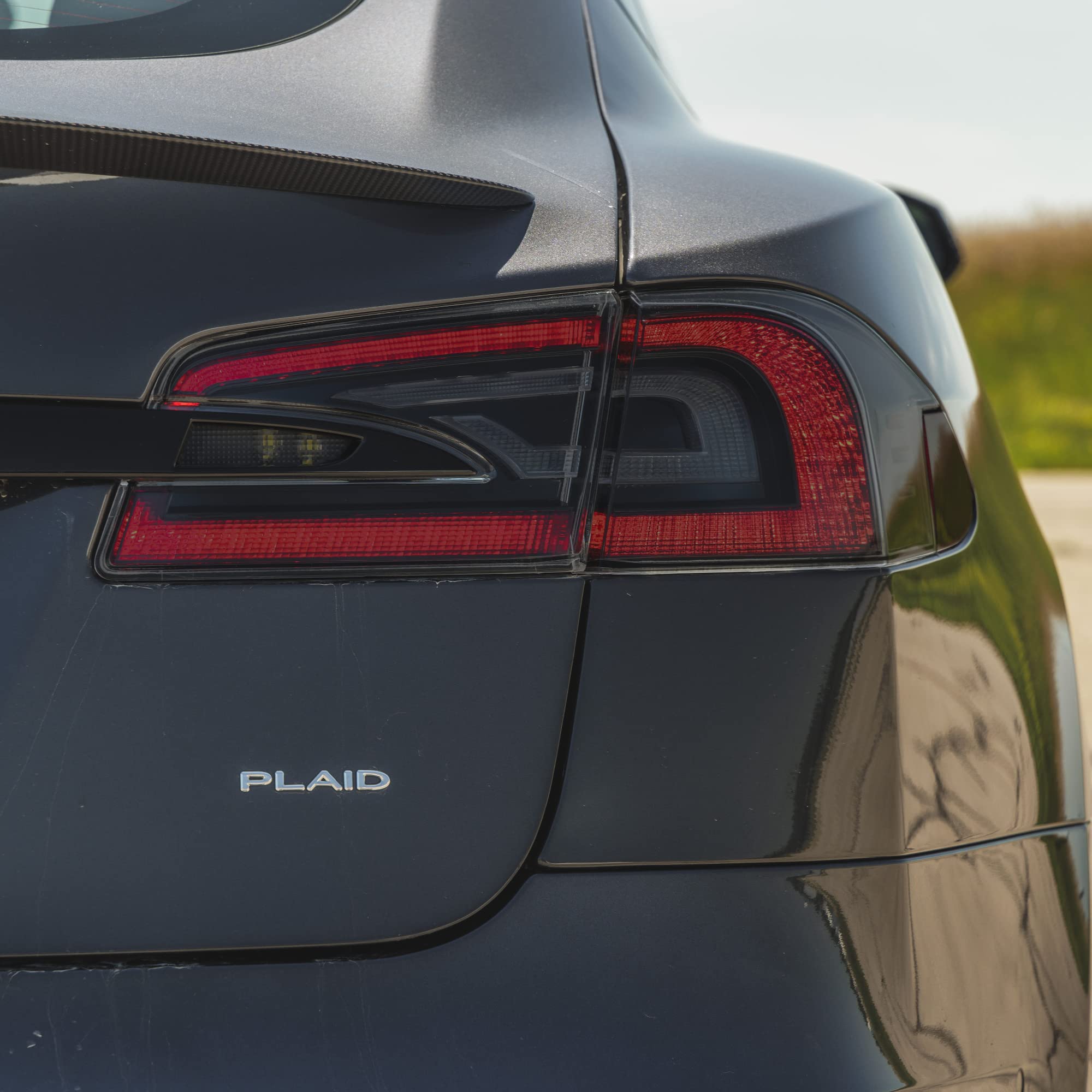 Smoke Tinted Tail Light PPF for Tesla Model S (2016-2021) - 8mil Durable Paint Protection Film, Light Smoke Taillamp Cover - Perfect for Night Driving & Car Customization Accessories