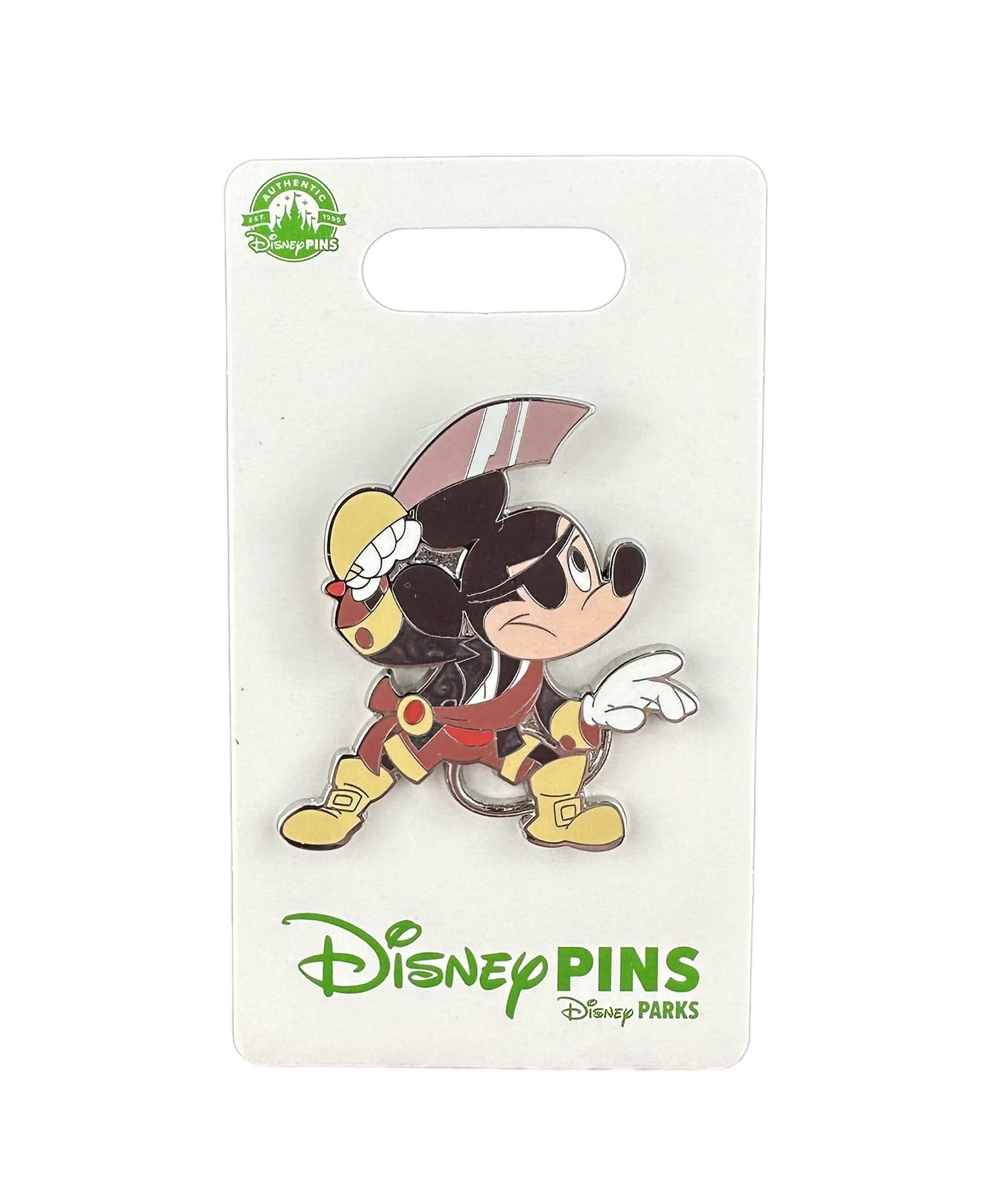 Disney Pirates of the Caribbean Pin - Pirate Mickey Mouse with Sword Collectible Lapel Pin - Perfect for Disney Fans, Pin Trading & Costume Accessories