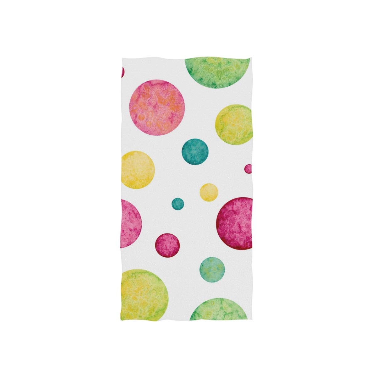 ALAZA Microfiber Gym Towel - Watercolor Colorful Dots Design, Fast Drying Sports & Fitness Towel, Soft Facial Washcloth (15x30 Inches) - Perfect for Workouts, Yoga, Swimming & Travel