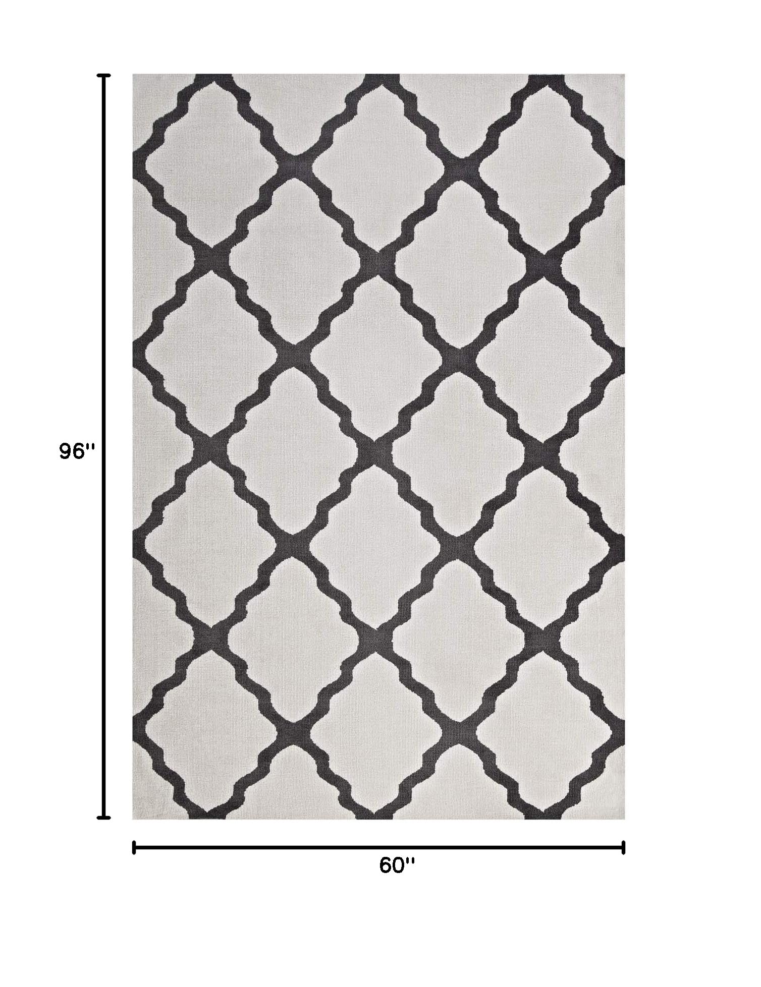 Modern Contemporary Urban Living Room Area Rug - Soft Fabric Carpet Runner in Multi-Gray Shades for Lounge, Bedroom & Hallway Decor