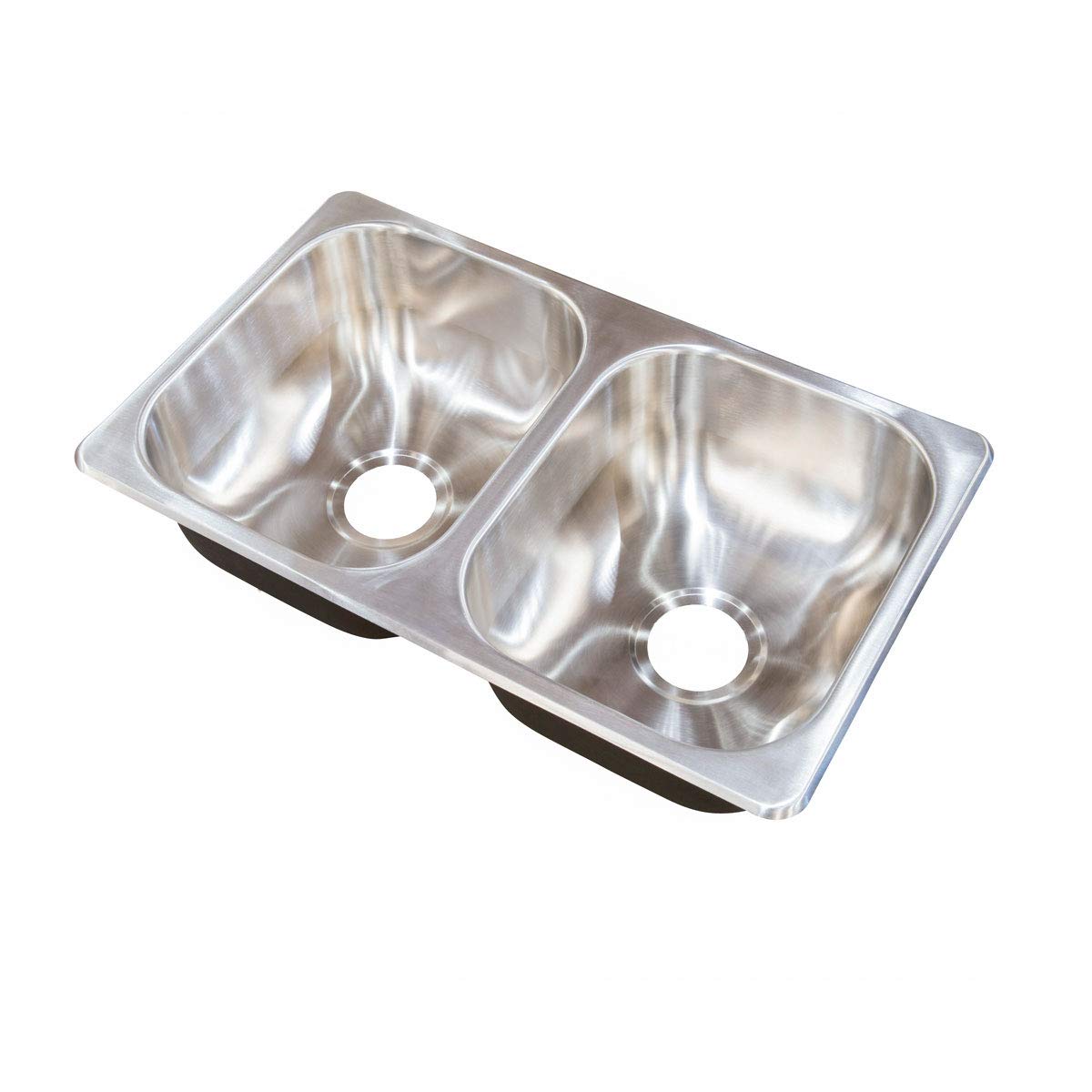 Lippert Double Drawn Stainless Steel Kitchen Sink - 16 Gauge Heavy Duty Undermount Bar Sink for Restaurants & Home Kitchens - Perfect for Food Prep, Washing Dishes & Commercial Use