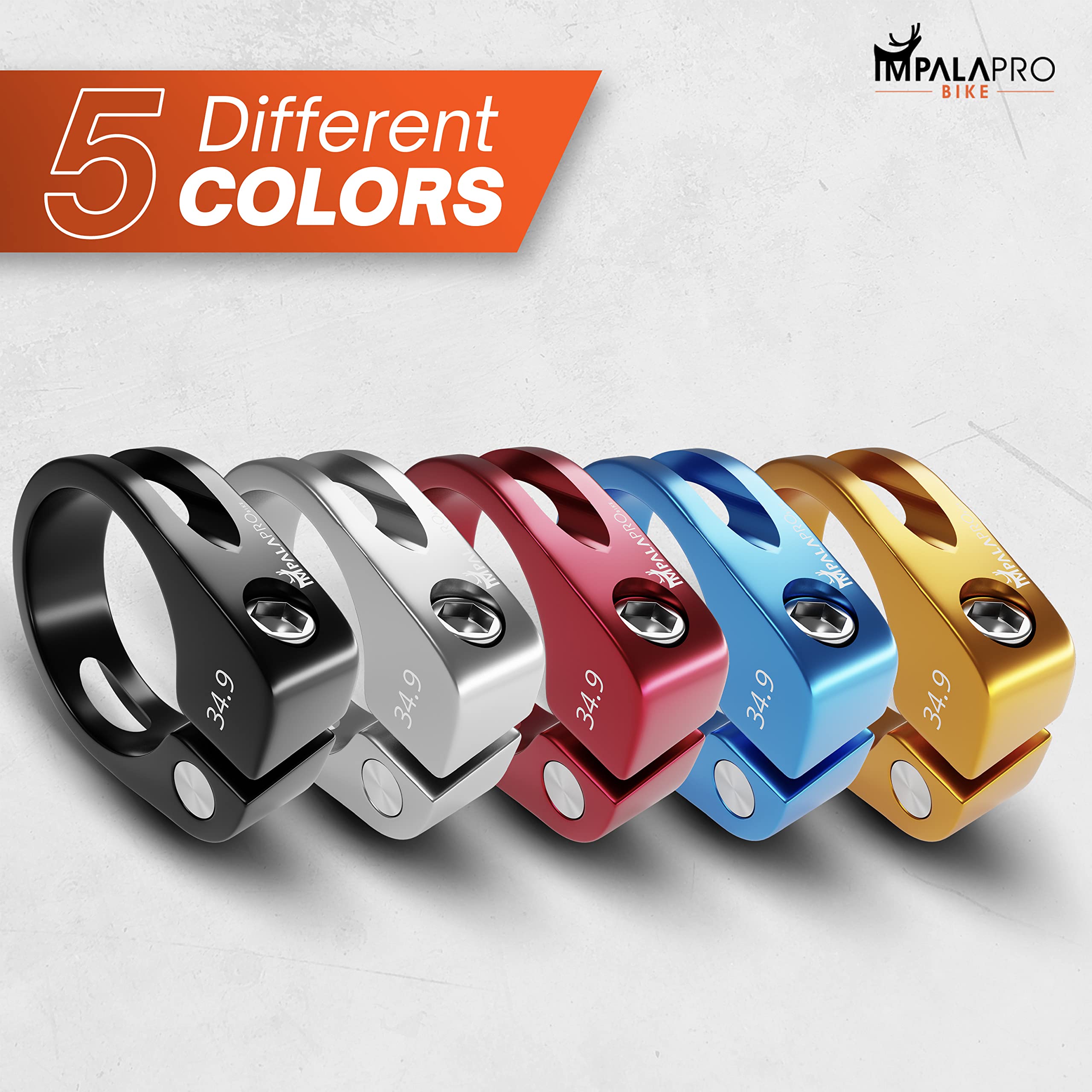 IMPALAPRO Bike Seatpost Clamp 34.9/31.8mm - Aluminum Alloy Bicycle Saddle Holder - Universal Seat Post Mount for Road & Mountain Bikes - Perfect for Cycling, Commuting & Outdoor Adventures