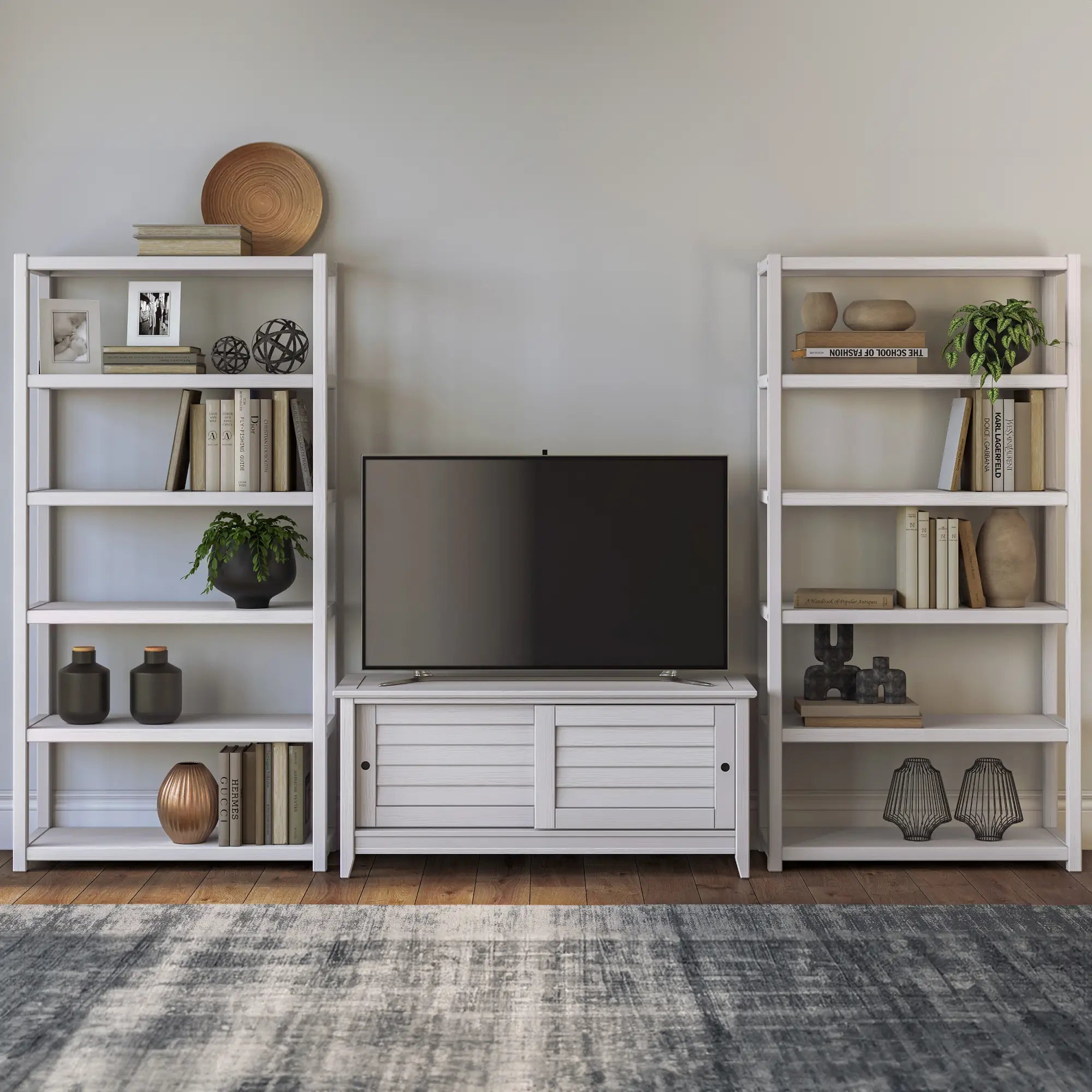 Greenport 3-Piece TV Stand Set with Storage - Modern Entertainment Center for Living Room, Bedroom & Home Theater Organization
