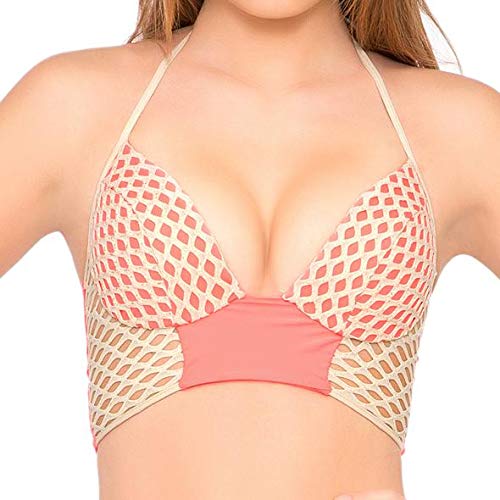 Luli Fama Women's Underwire Bikini Top - Push Up Swimsuit with Removable Pads for Beach, Pool & Vacation | Sexy Swimwear for Summer