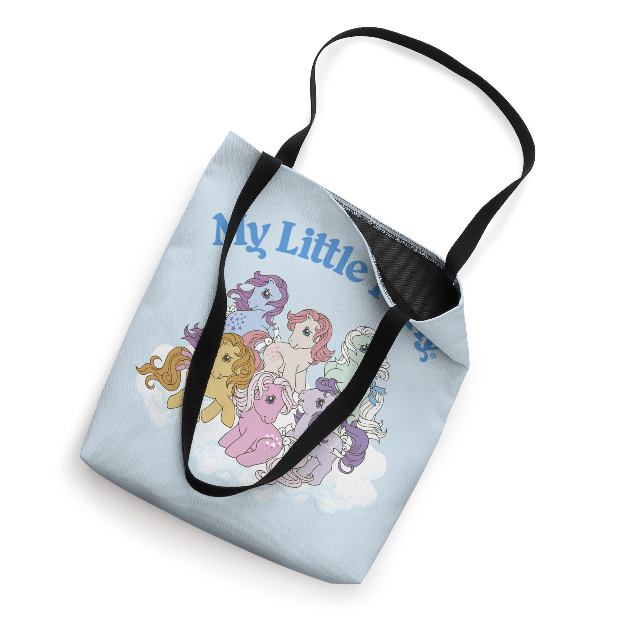 My Little Pony Clouds Group Shot Tote Bag - Cute Cartoon Pony Design Reusable Shopping Bag for School, Work & Groceries