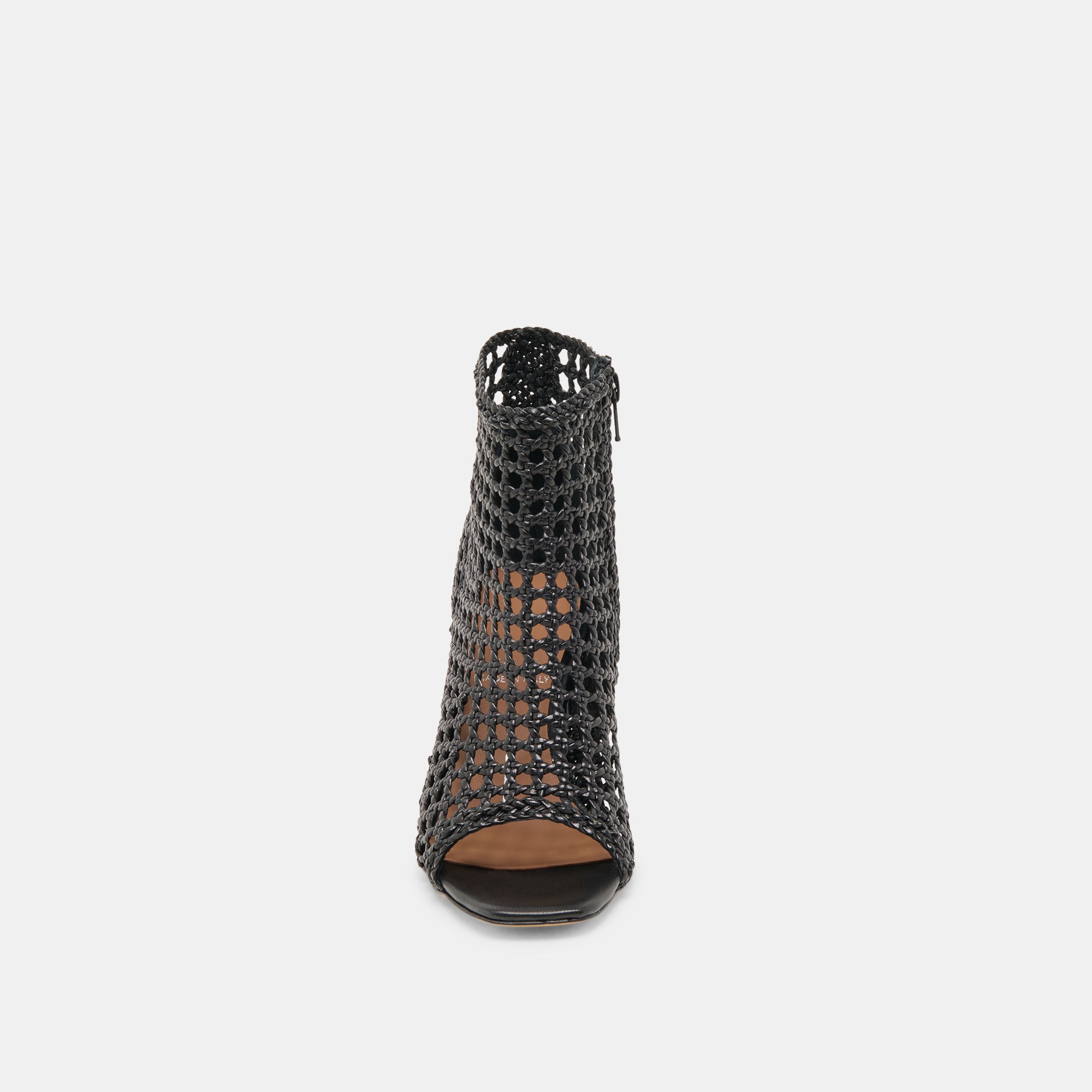 QUIN Black Woven Leather Heels for Women - Stylish High Heel Pumps for Office, Party & Evening Wear