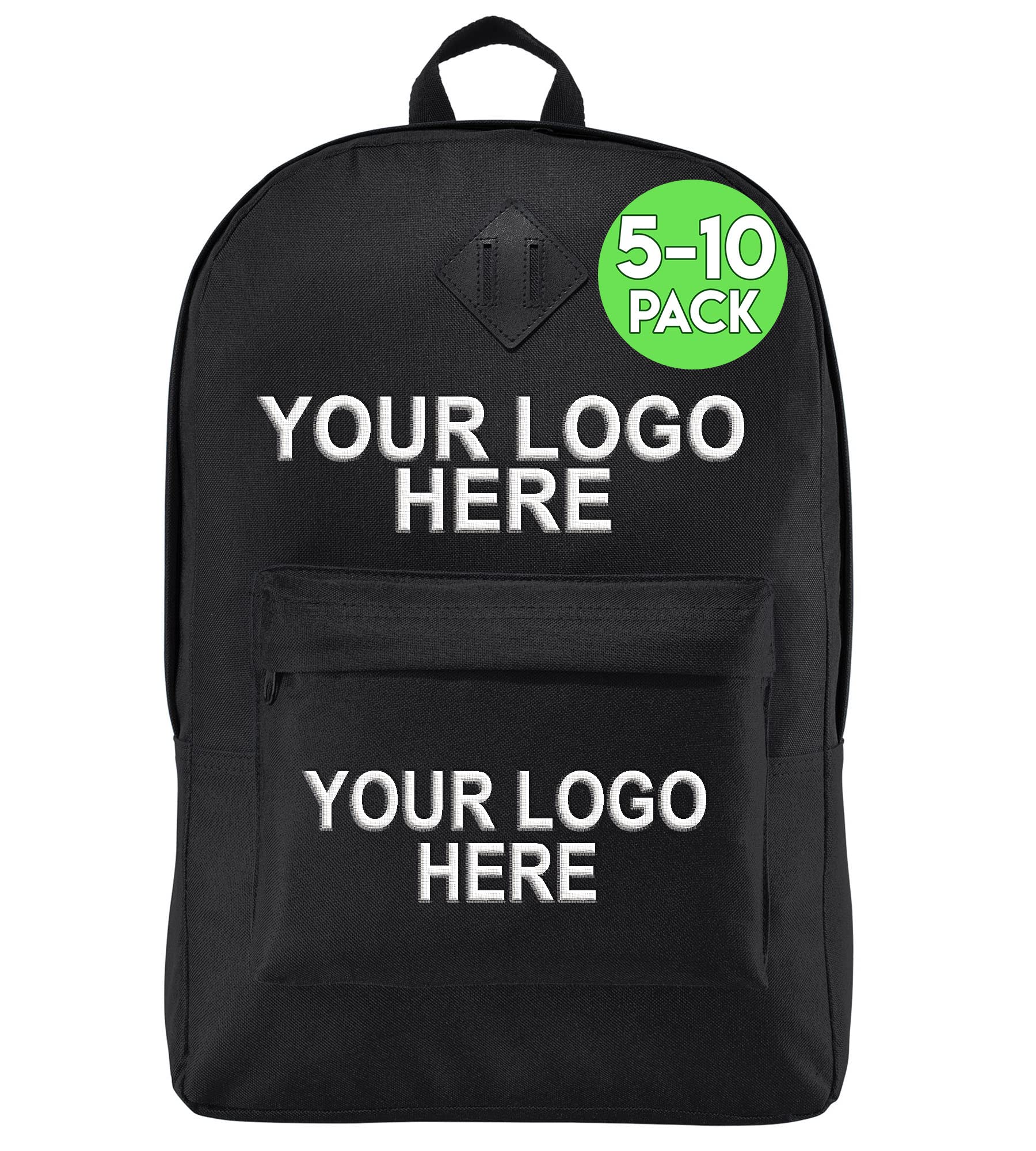Custom College Backpacks Bulk 5 or 10 Pack - Personalized with Your Logo - Durable 15