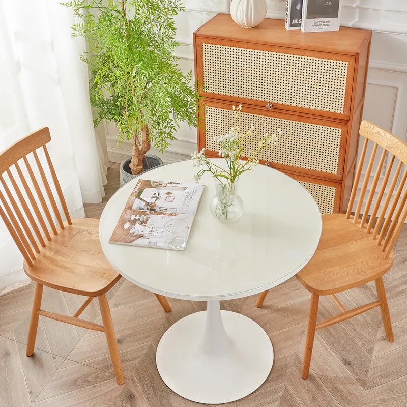 Warmstar 45 Inch Clear Round Table Protector - 1.5mm Thick PVC, Water Resistant, Durable Dining & Coffee Table Cover for Home, Office, and Outdoor Use