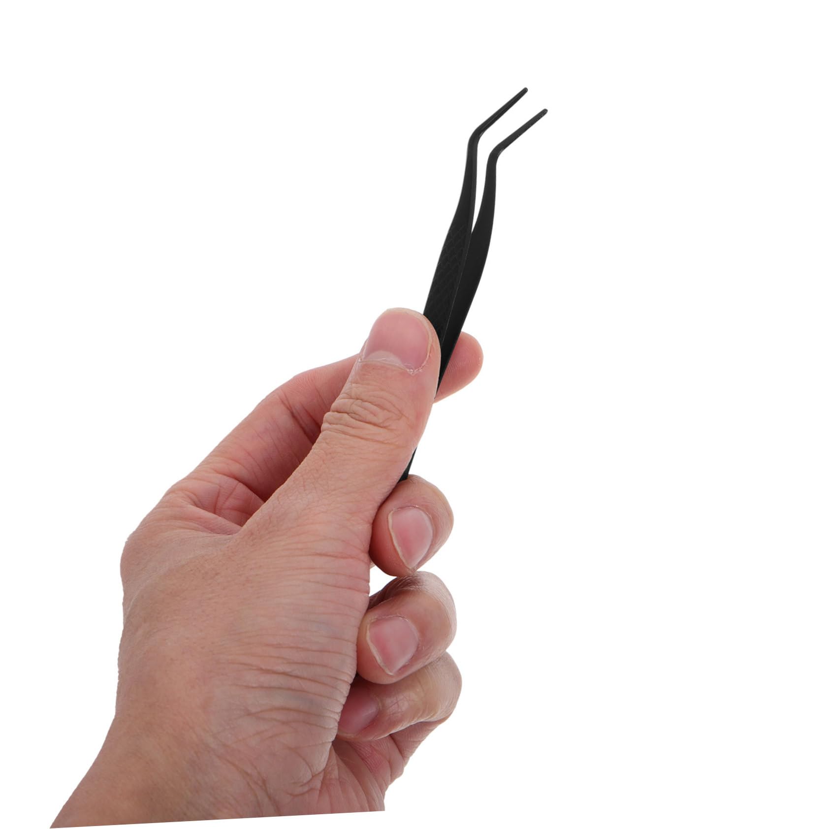 FOMIYES Mini Eyelash Applicator Tweezers - Professional Stainless Steel False Eyelash Tool with Curved Tips for Precise Lash Extension Application | Perfect for Makeup Artists, Beginners & DIY Beauty Enthusiasts | Home, Salon & Travel Use